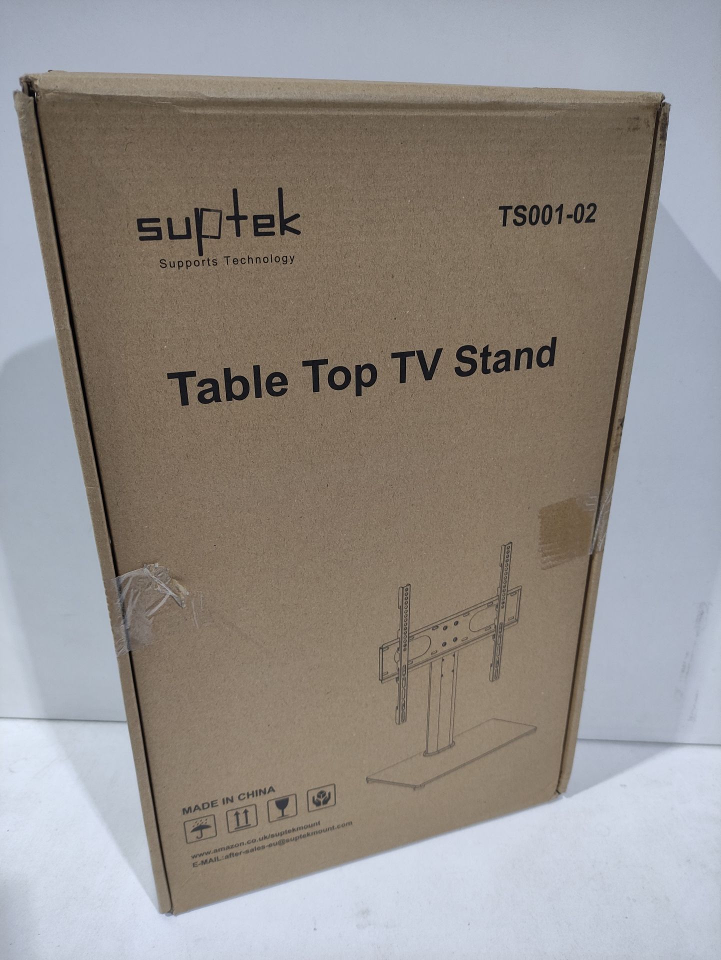 RRP £25.06 Suptek Universal Table Top TV Stand - Image 2 of 2