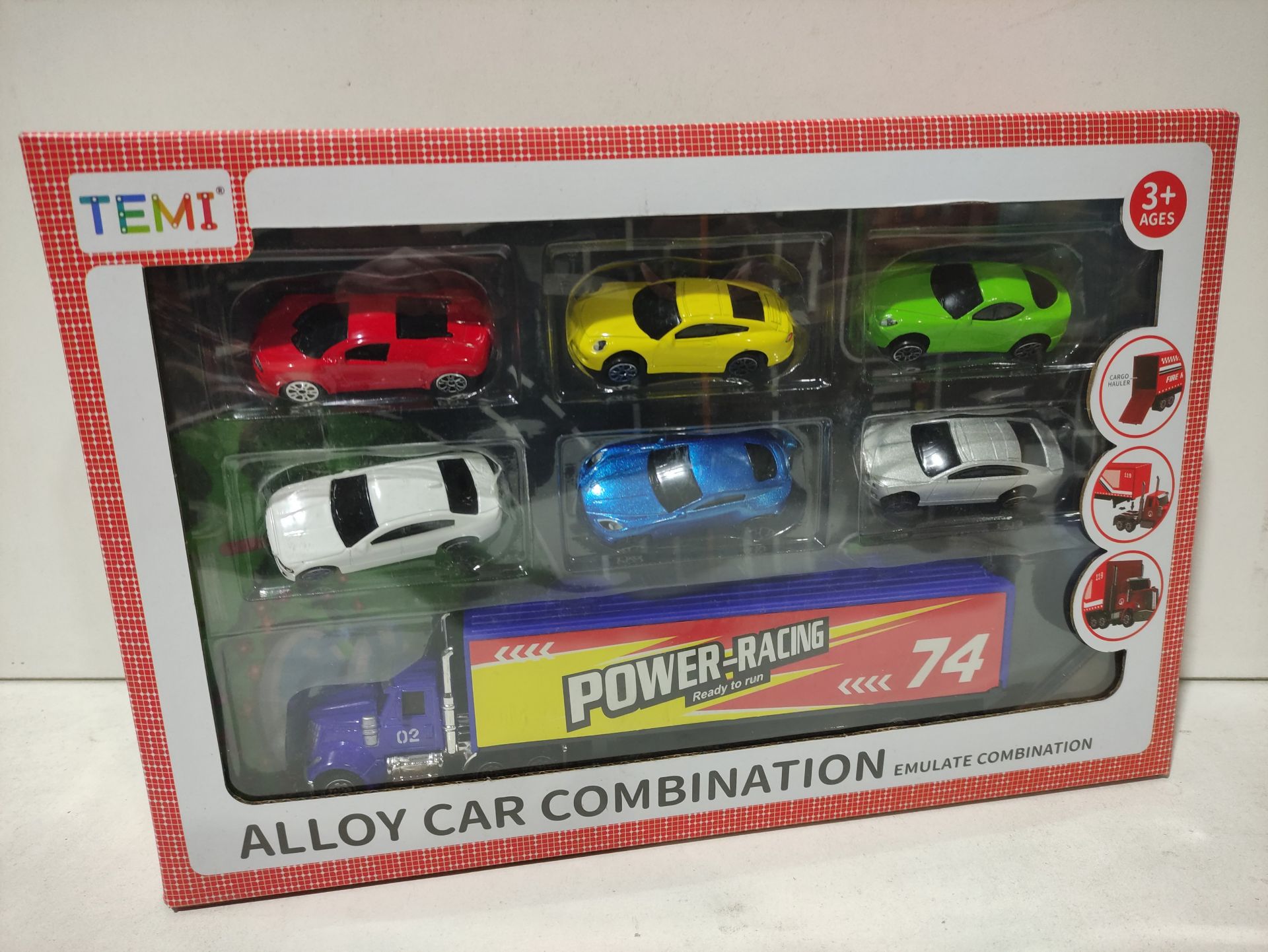 RRP £21.20 TEMI Diecast Racing Cars Toy Set with A - Image 2 of 2