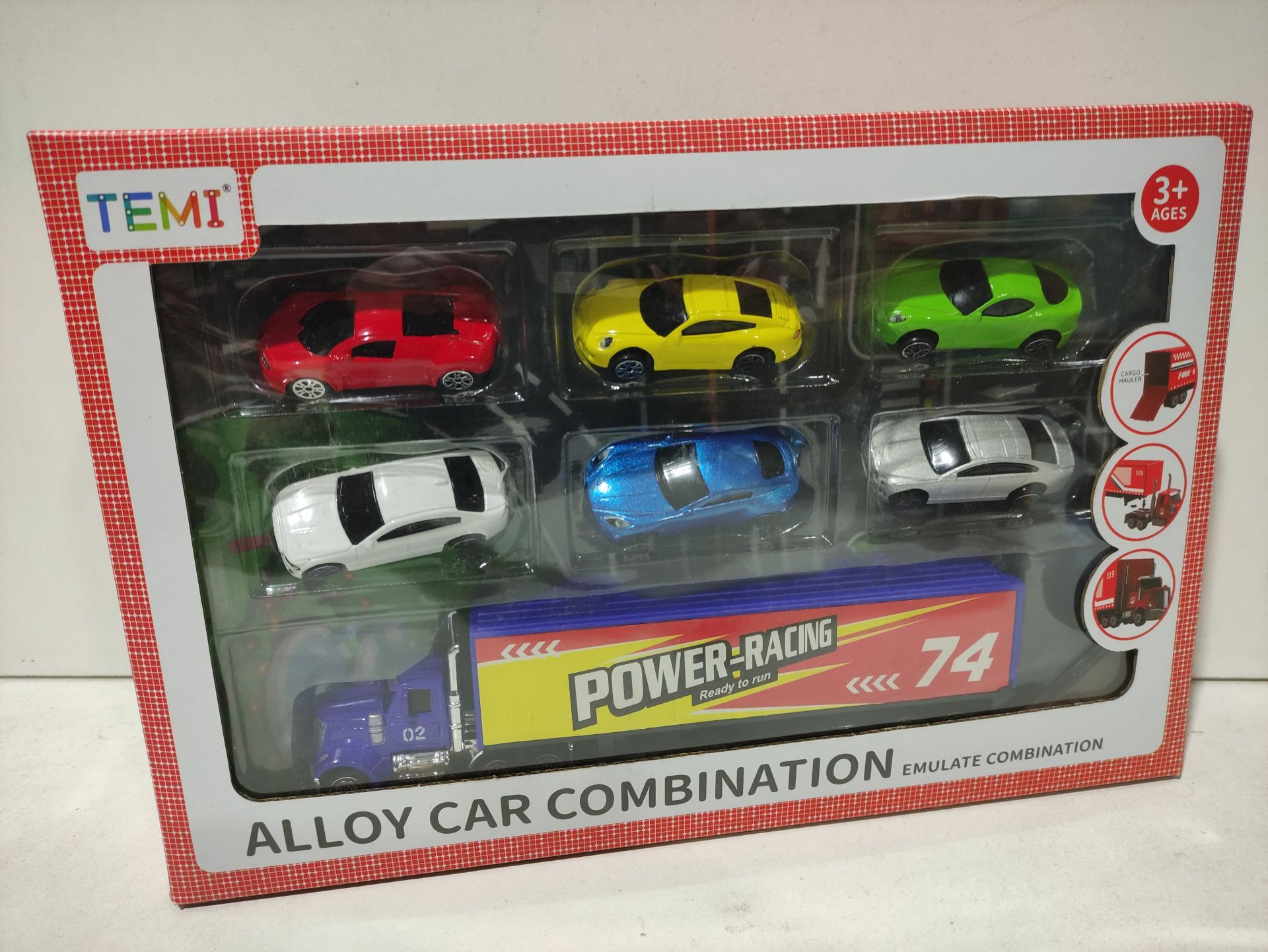 RRP £21.20 TEMI Diecast Racing Cars Toy Set with A - Image 2 of 2