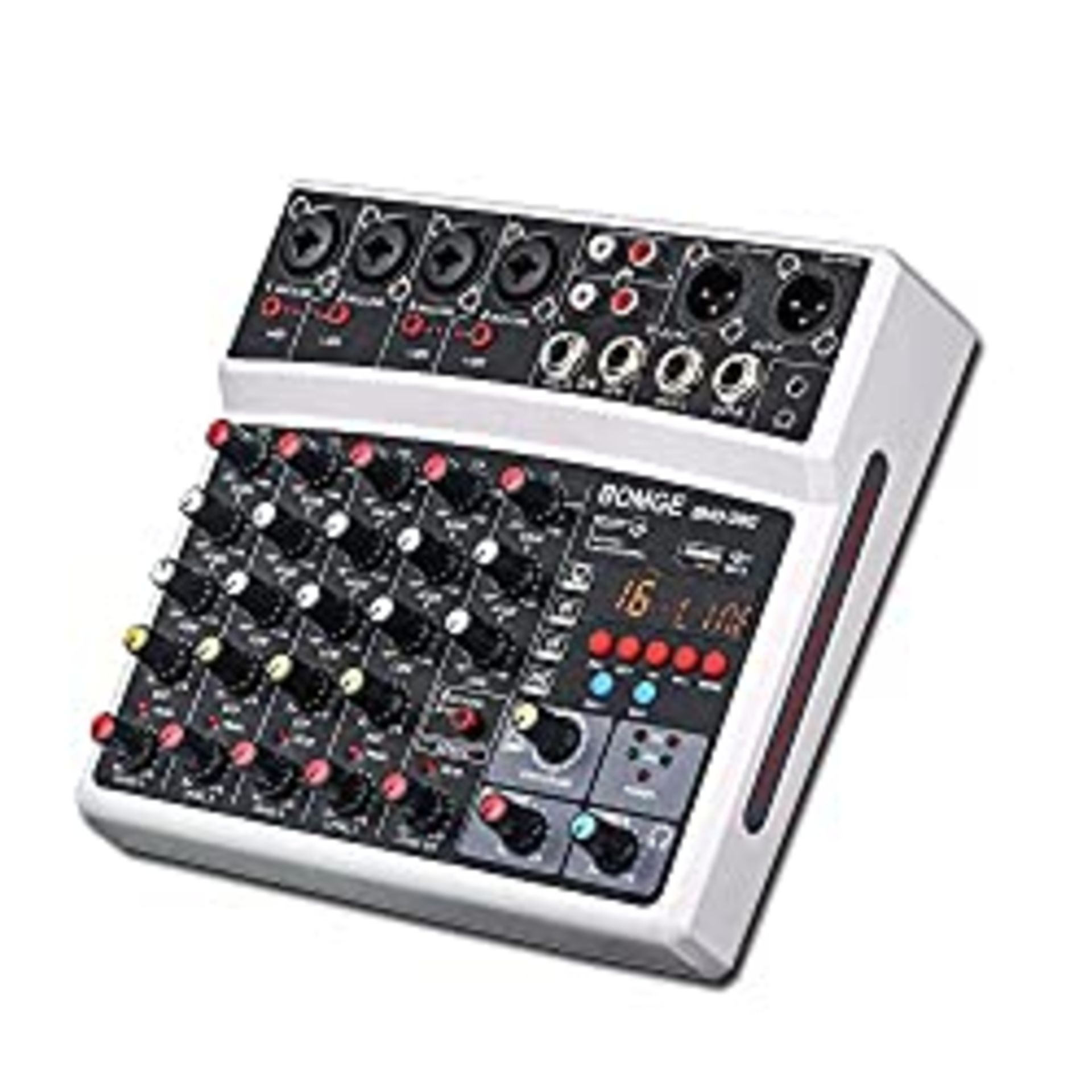 RRP £66.60 BOMGE 6 channel dj audio mixer with MP3