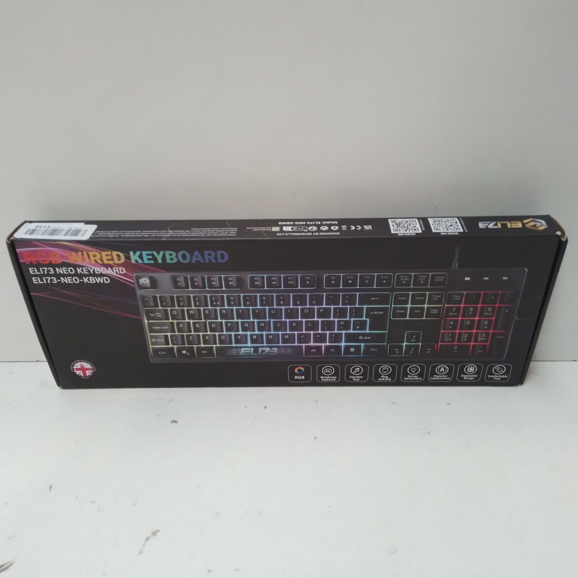 RRP £15.79 ELI73 NEO - RGB Gaming Keyboard - 7-Zone RGB Illumination - Image 2 of 2