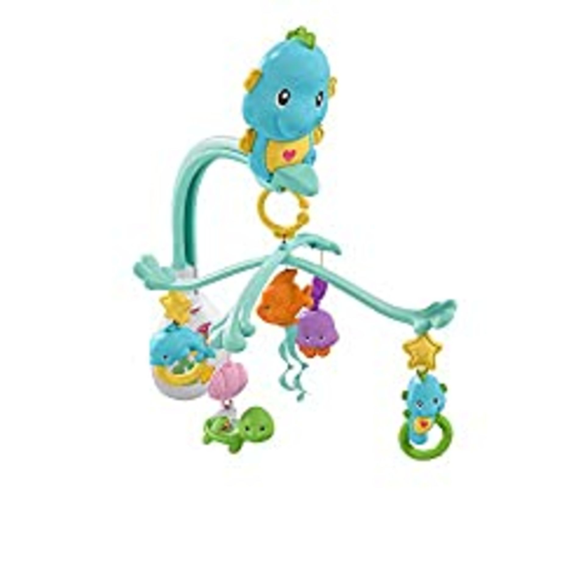 RRP £26.09 Fisher Price DFP12 3-in-1 Soothe and Play Seahorse Mobile