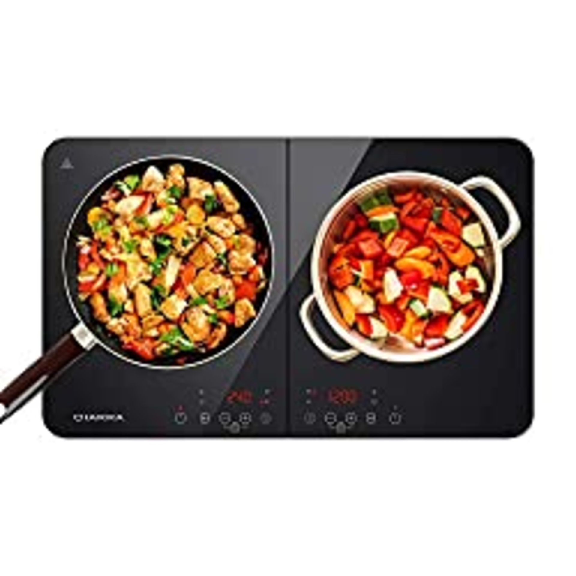 RRP £117.73 CIARRA CBTIH2 Portable Induction Hob 2800W Double Cooking - Image 2 of 4