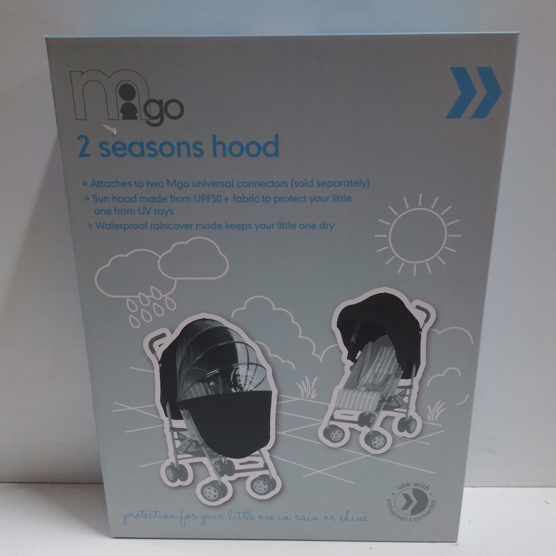 RRP £22.34 BRAND NEW STOCK Mothercare 2 Seasons Sunshade and Weathershield Hood - Image 4 of 4