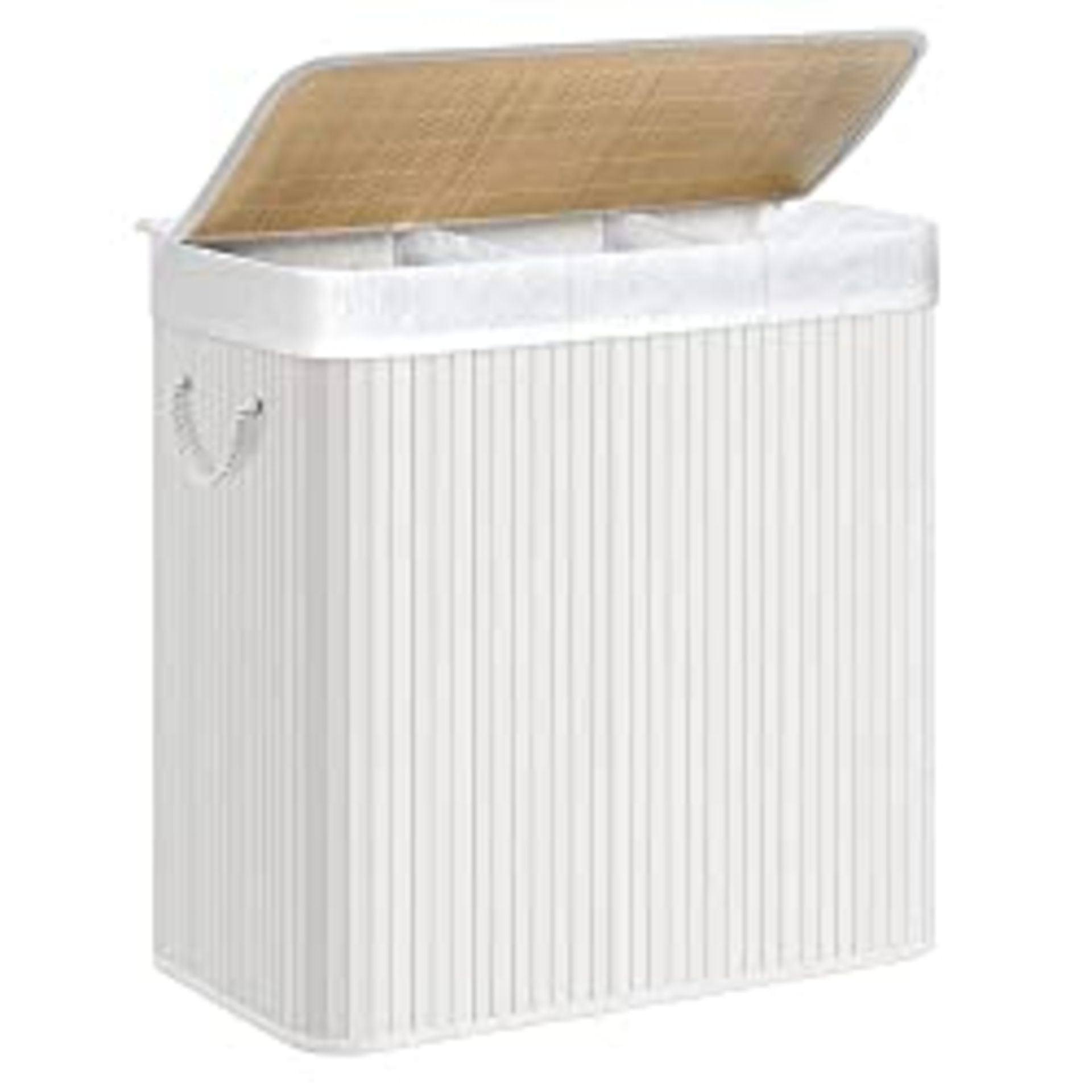 RRP £46.85 SONGMICS Laundry Hamper Basket with 3 Sections