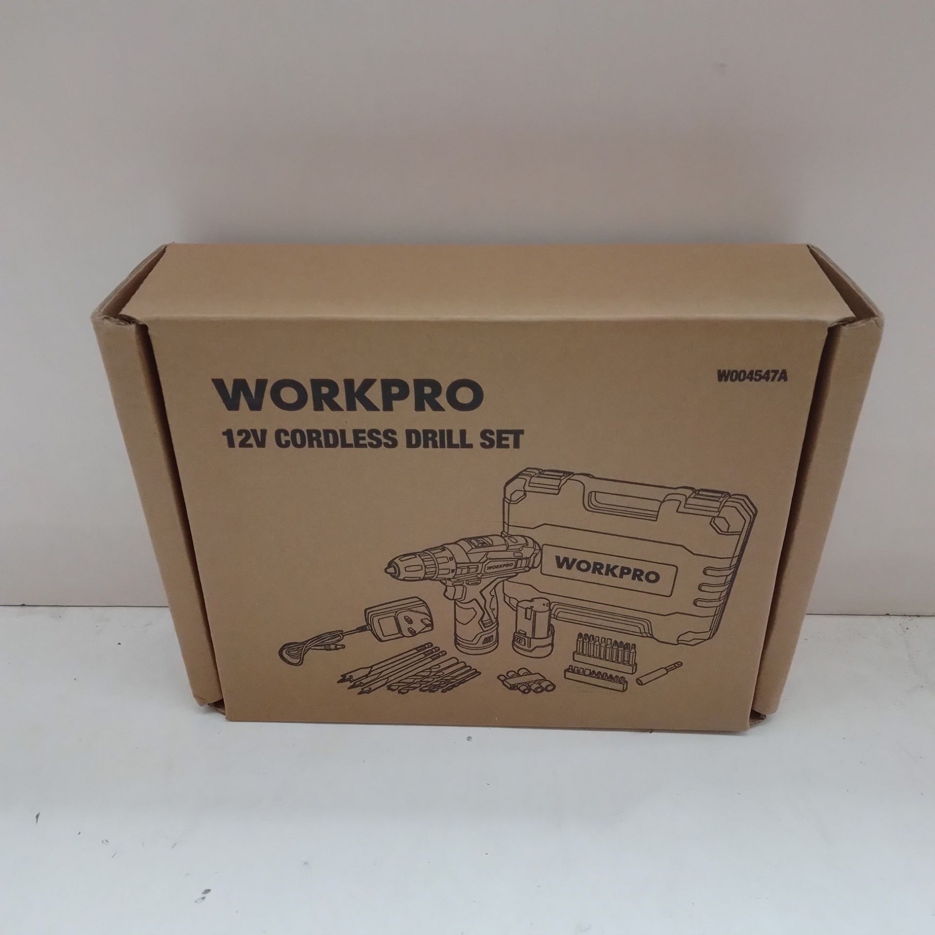 RRP £45.77 WORKPRO 12V Cordless Drill Driver Kit - Image 3 of 4