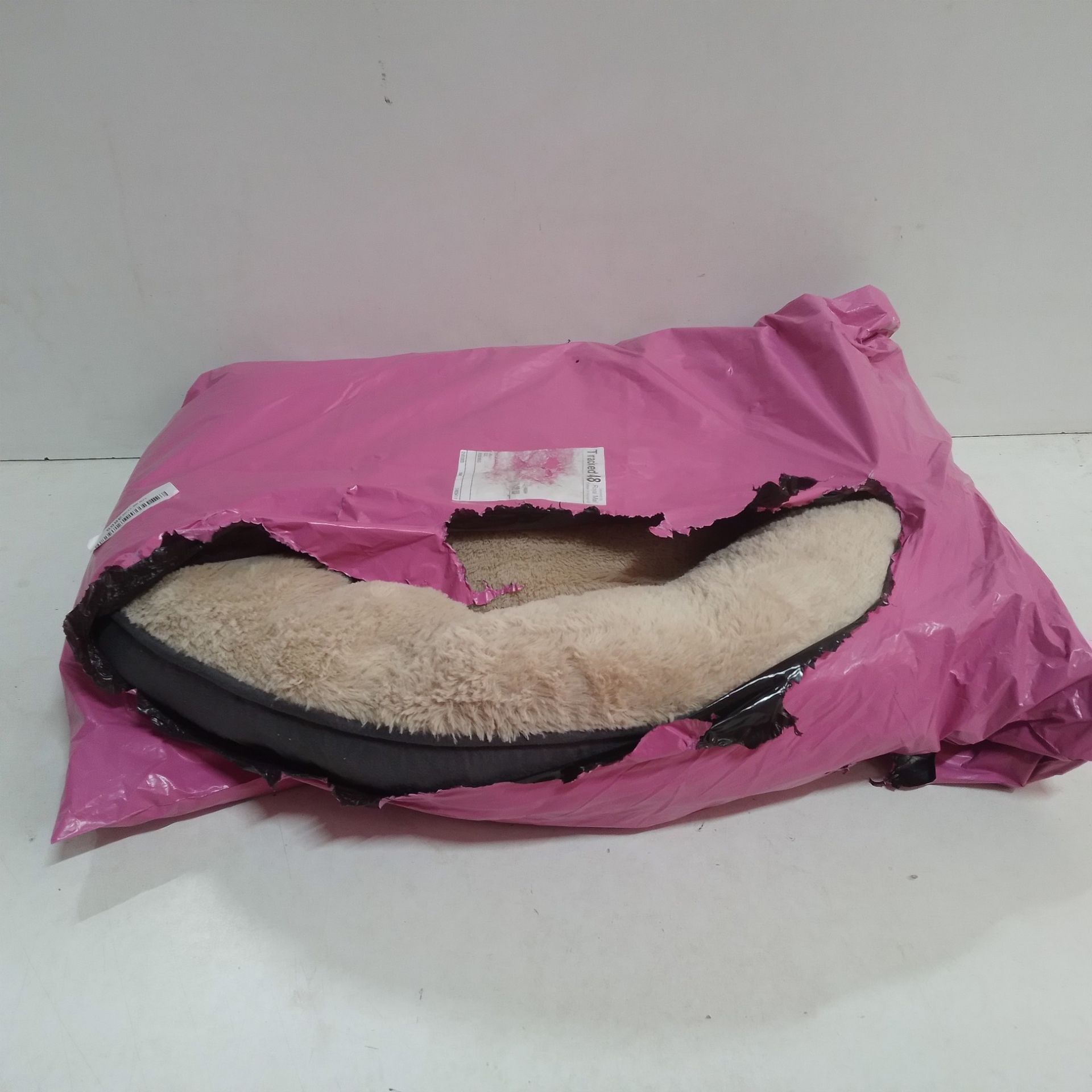 RRP £20.09 FEANDREA Dog Bed, Doughnut Cat Bed, Round, 50 cm Dia., Dark Grey - Image 3 of 4