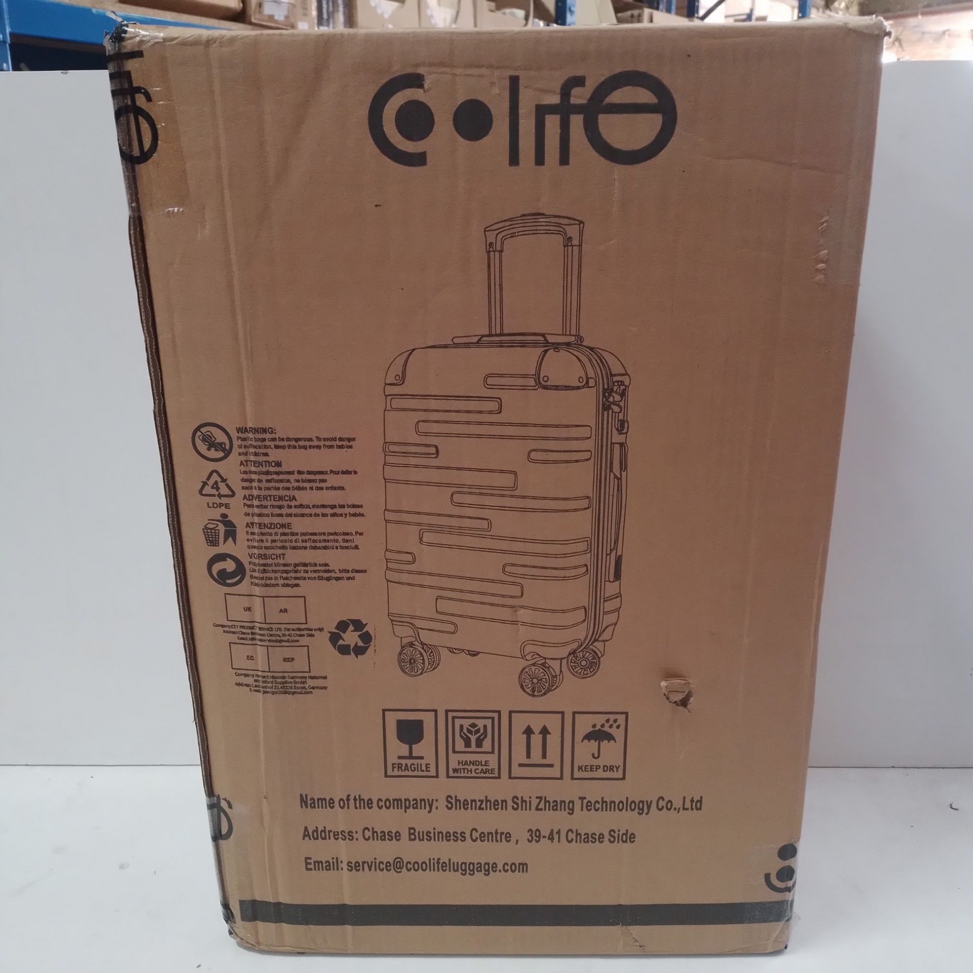 RRP £78.15 COOLIFE Hard Shell Suitcase with TSA Lock and 4 Spinner - Image 2 of 2