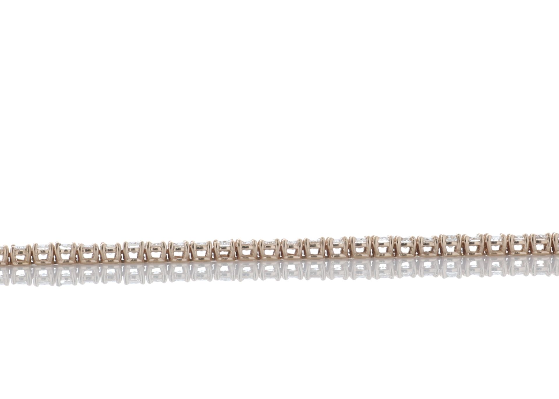 18ct Rose Gold Tennis Diamond Bracelet 4.70 Carats - Valued By IDI £20,180.00 - Fifty nine round - Image 4 of 5