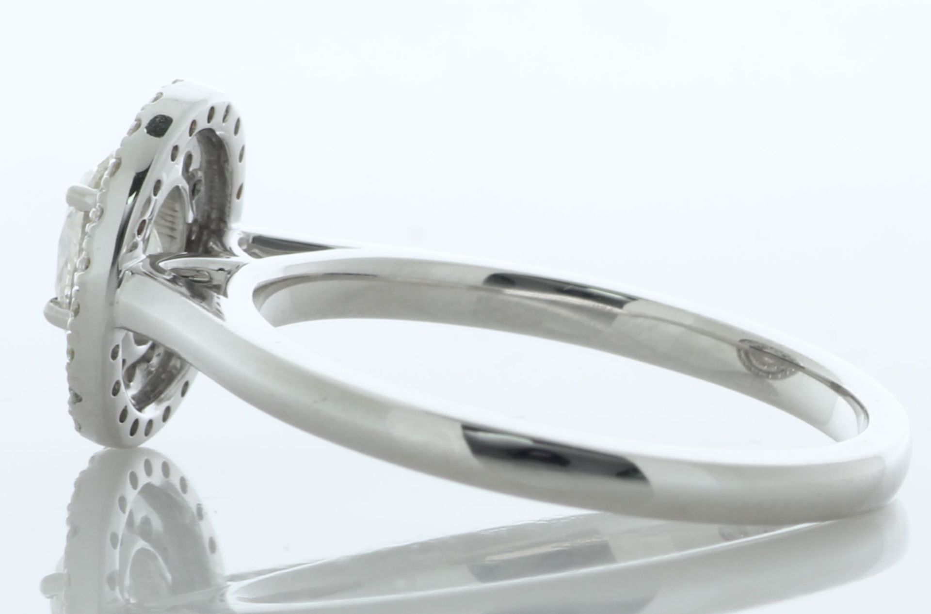 18ct White Gold Single Stone With Halo Setting Ring (0.43) 0.62 Carats - Valued By IDI £8,195.00 - - Image 3 of 5
