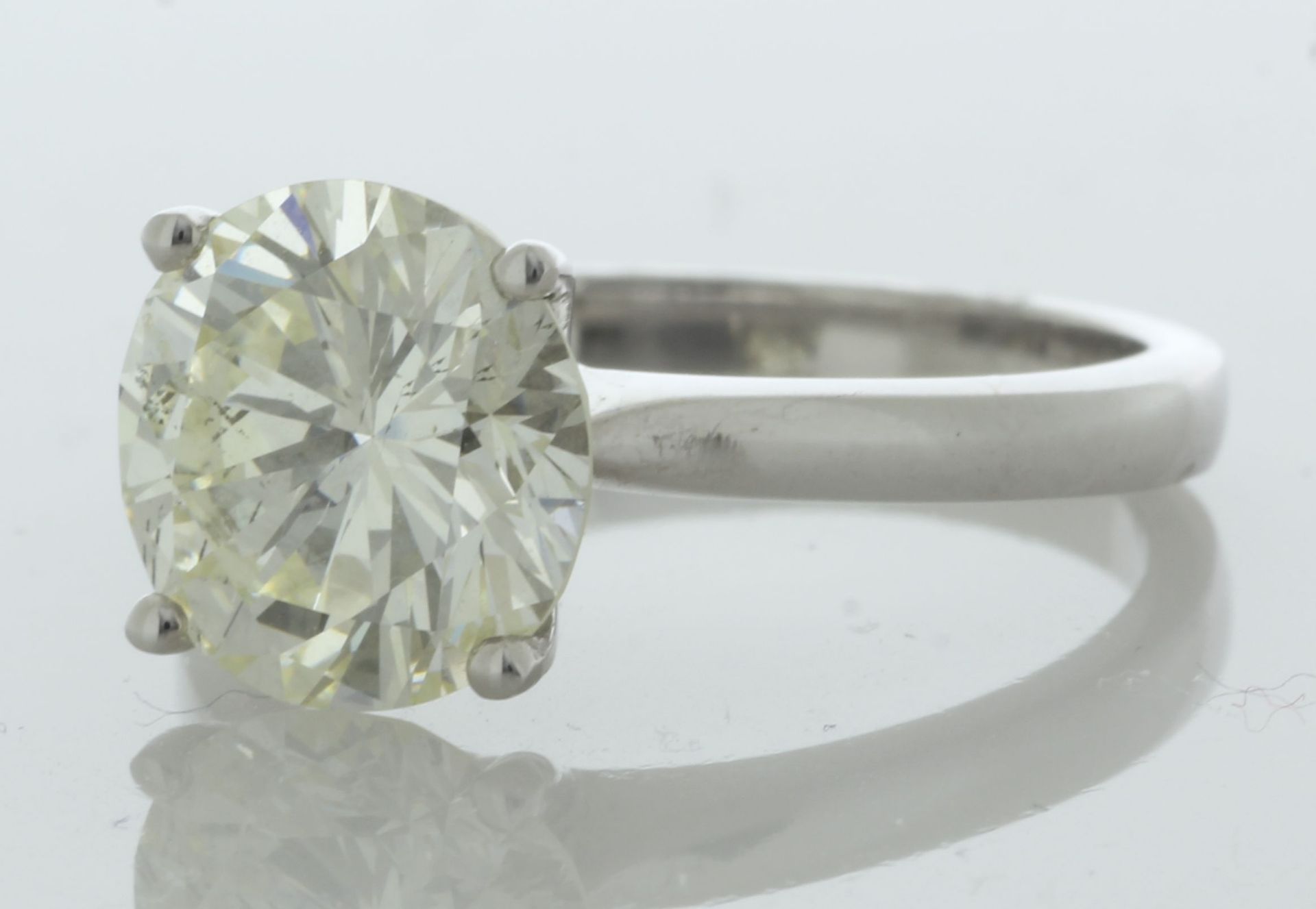 18ct White Gold Single Stone Prong Set Diamond Ring 3.30 Carats - Valued By GIE £130,560.00 - A - Image 2 of 4