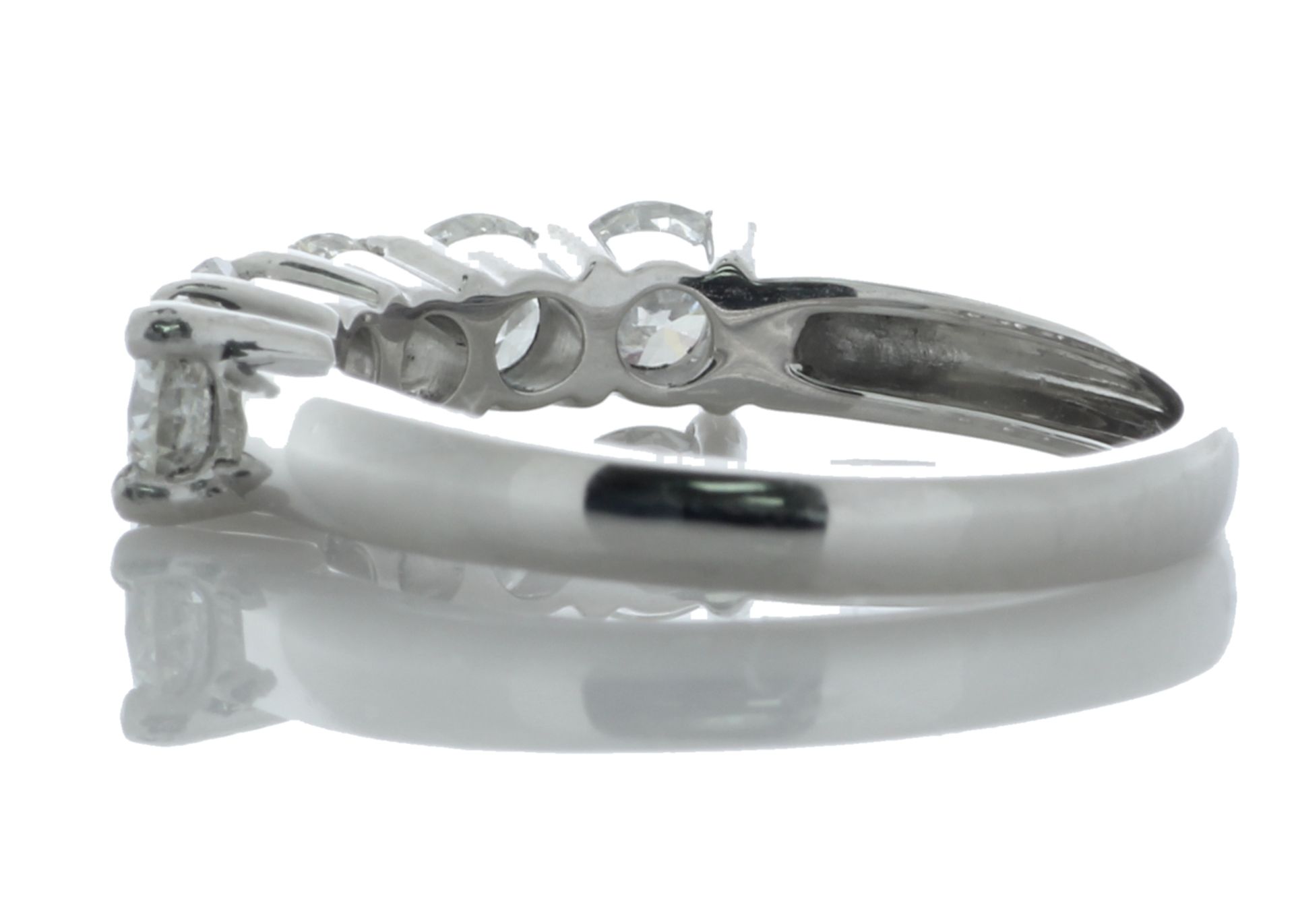 Platinum Claw Set five stone Diamond Ring 1.25 Carats - Valued By GIE £8,395.00 - Five round - Image 3 of 5