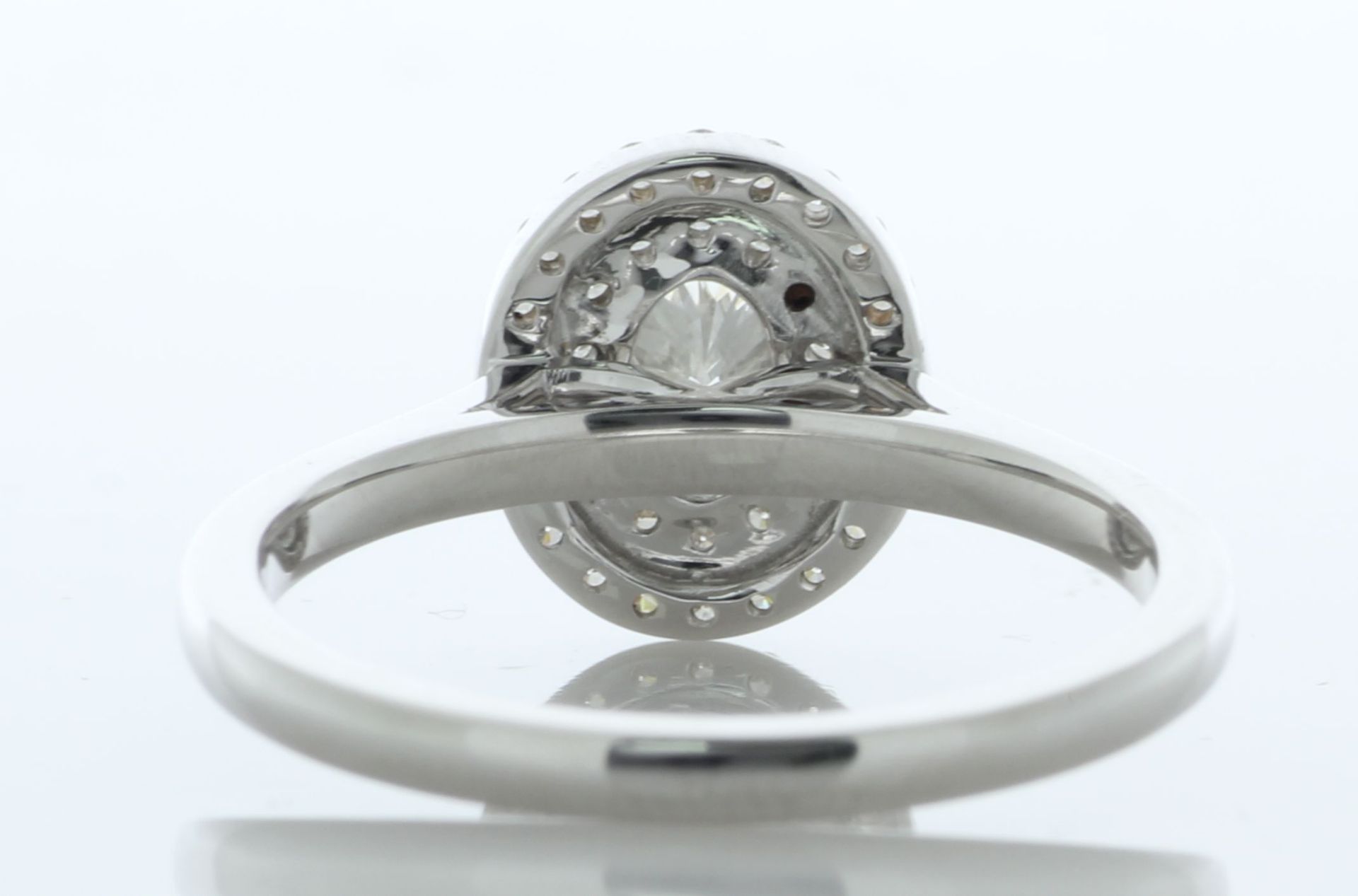 18ct White Gold Single Stone With Halo Setting Ring (0.43) 0.62 Carats - Valued By IDI £8,195.00 - - Image 4 of 5