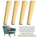 RRP £30.14 25cm Tapered Wooden Furniture legs - Sofa Legs Set of 4