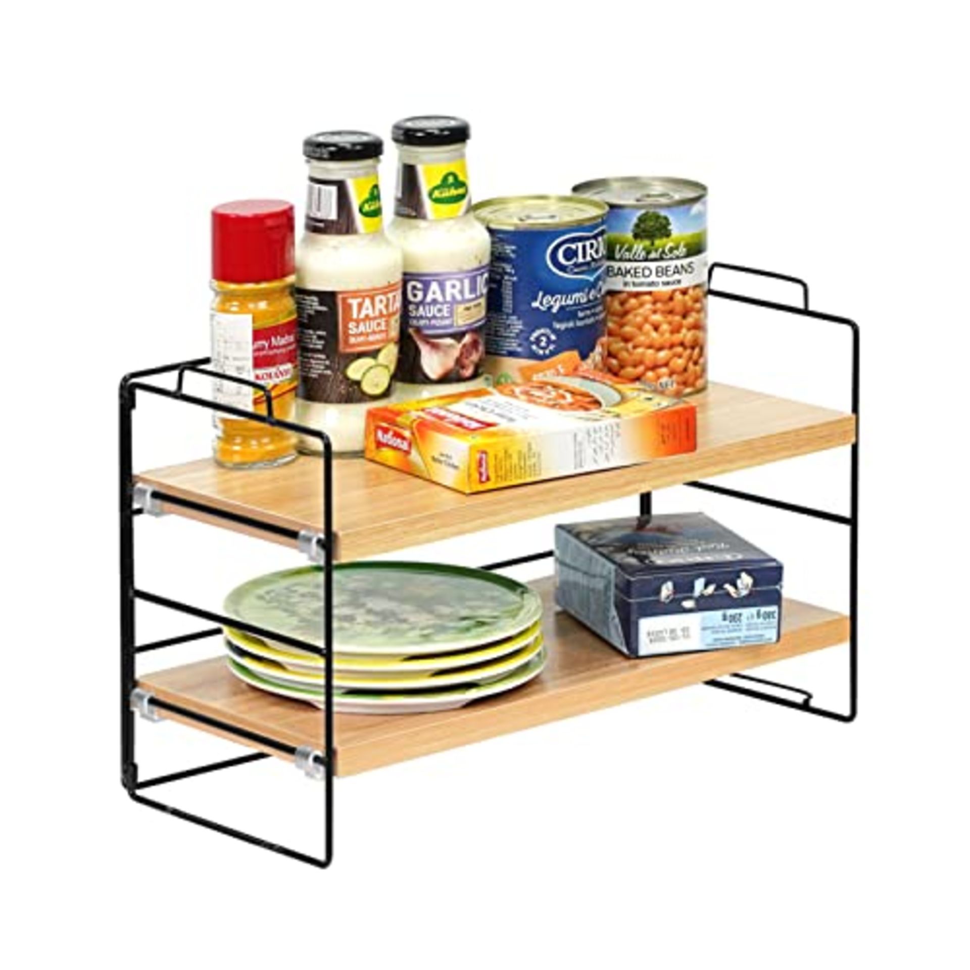 RRP £24.55 MOCOLOM 2 Tier Kitchen Shelf Cabinet Countertop Organisers