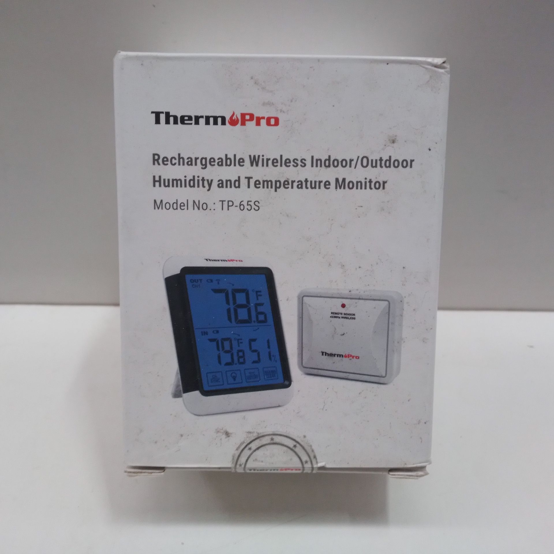 RRP £9.45 ThermoPro TP65S Digital Wireless Indoor Outdoor Thermometer - Image 2 of 2