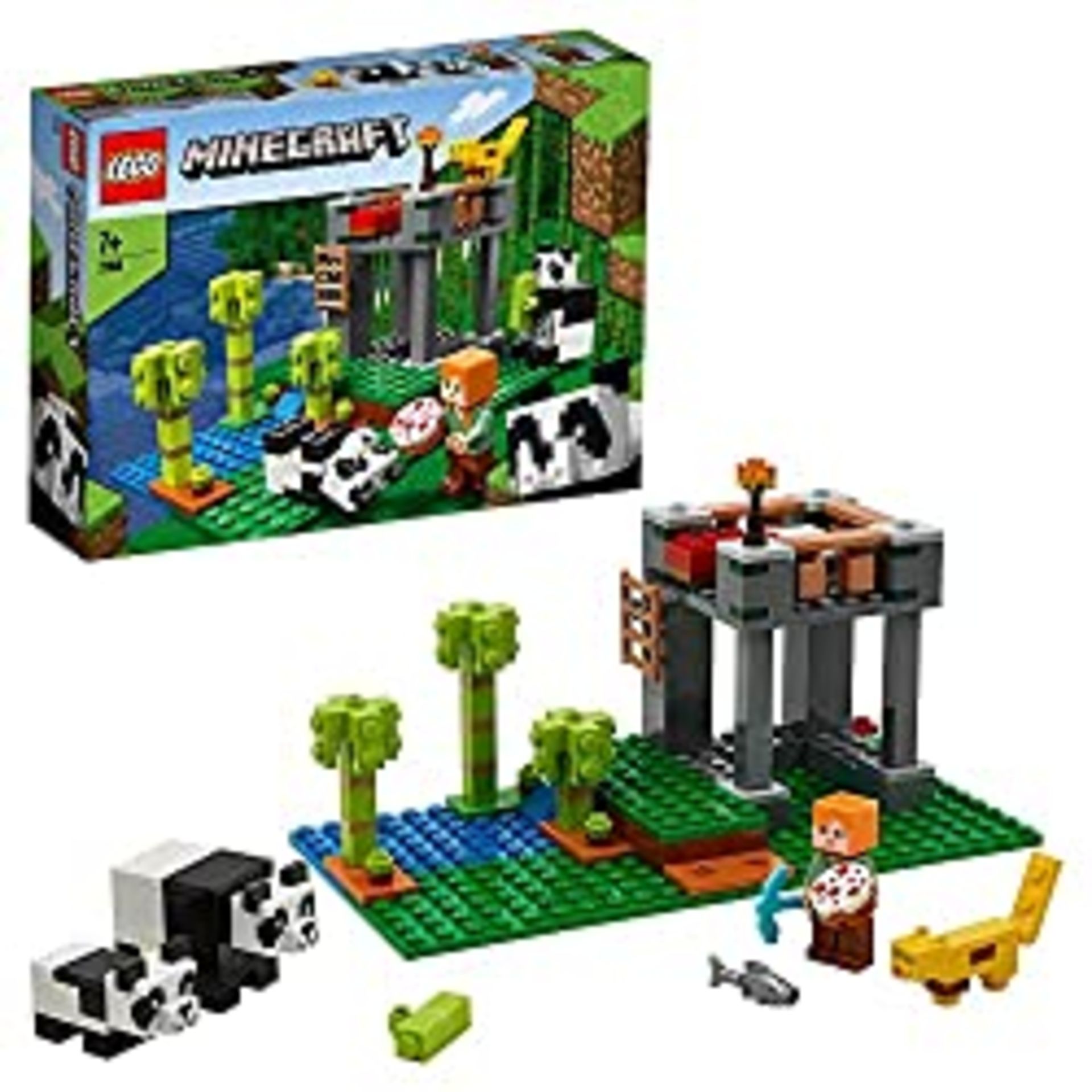 RRP £24.11 LEGO 21158 Minecraft The Panda Nursery Building Set with Alex & Animal Figures