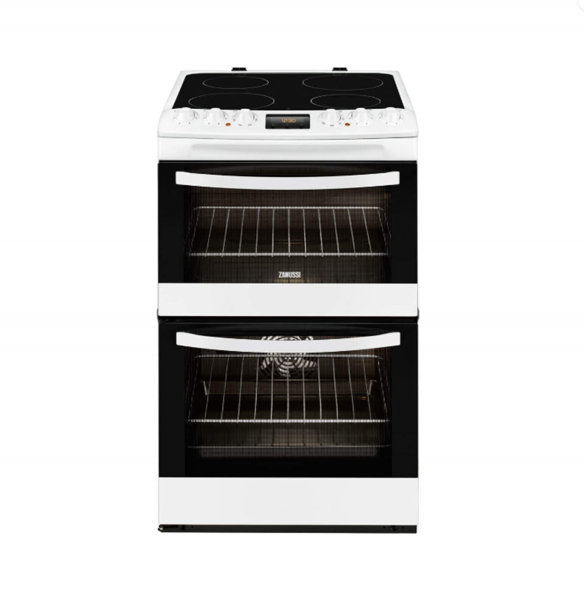 Zanussi ZCV48300WA 55cm Double Oven Electric Cooker With Ceramic Hob - White RRP £659.99 (57)