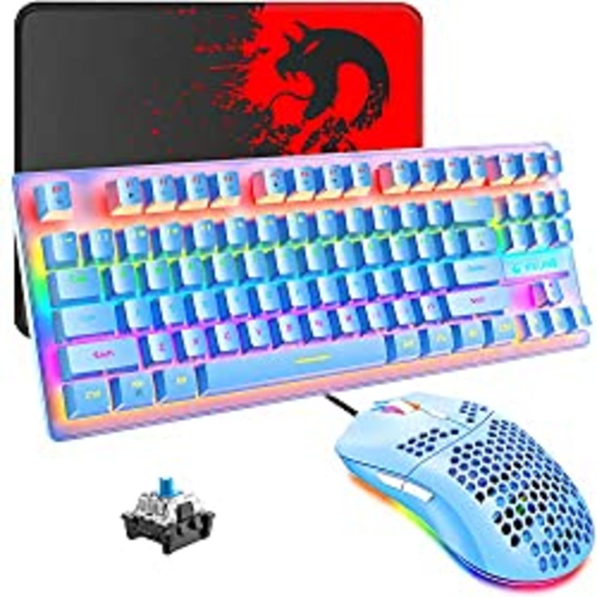RRP £43.47 Wired Gaming Keyboard Mouse Set