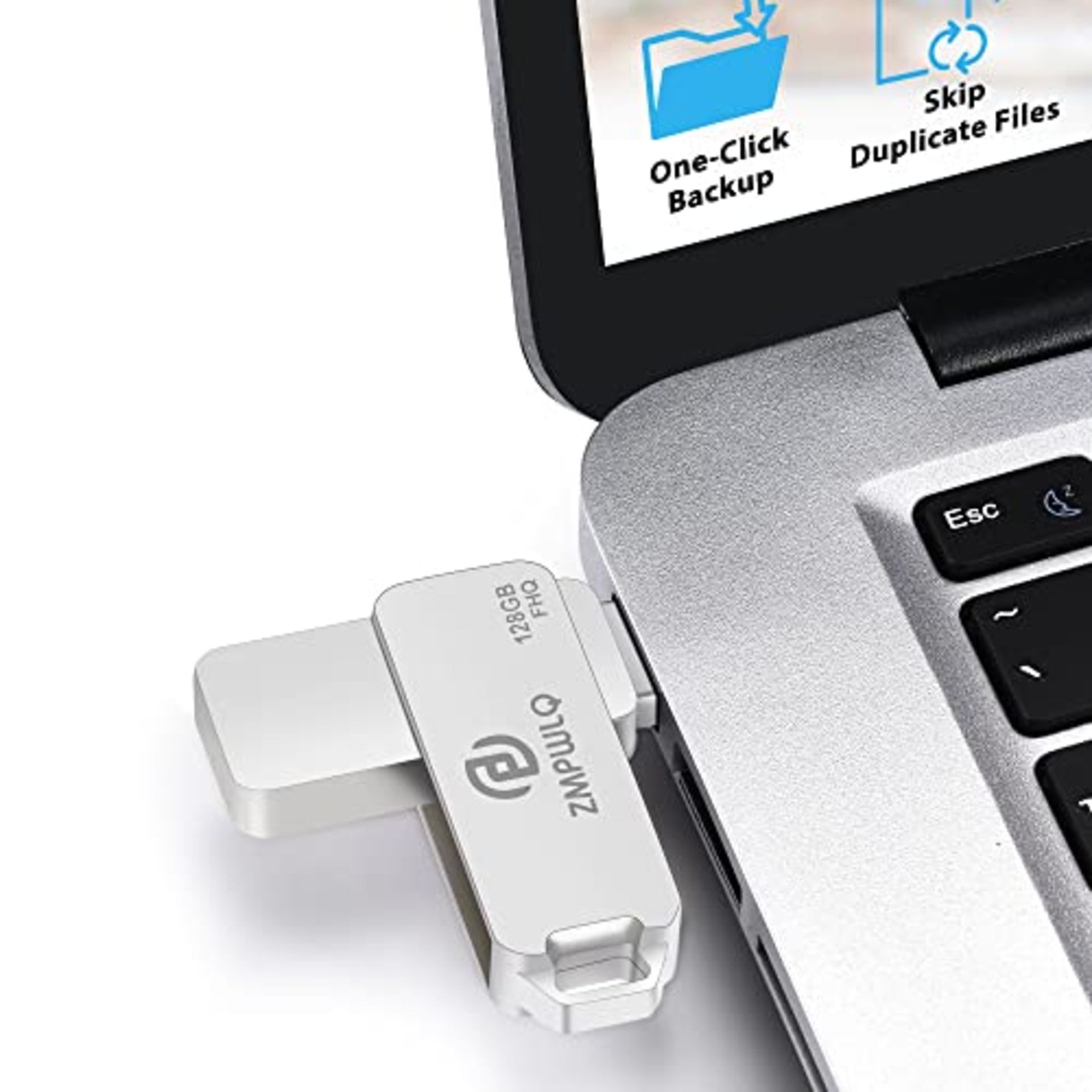 RRP £36.84 Easy ONE Click Backup 128GB Computer-Photo-Stick-Flash-Drive