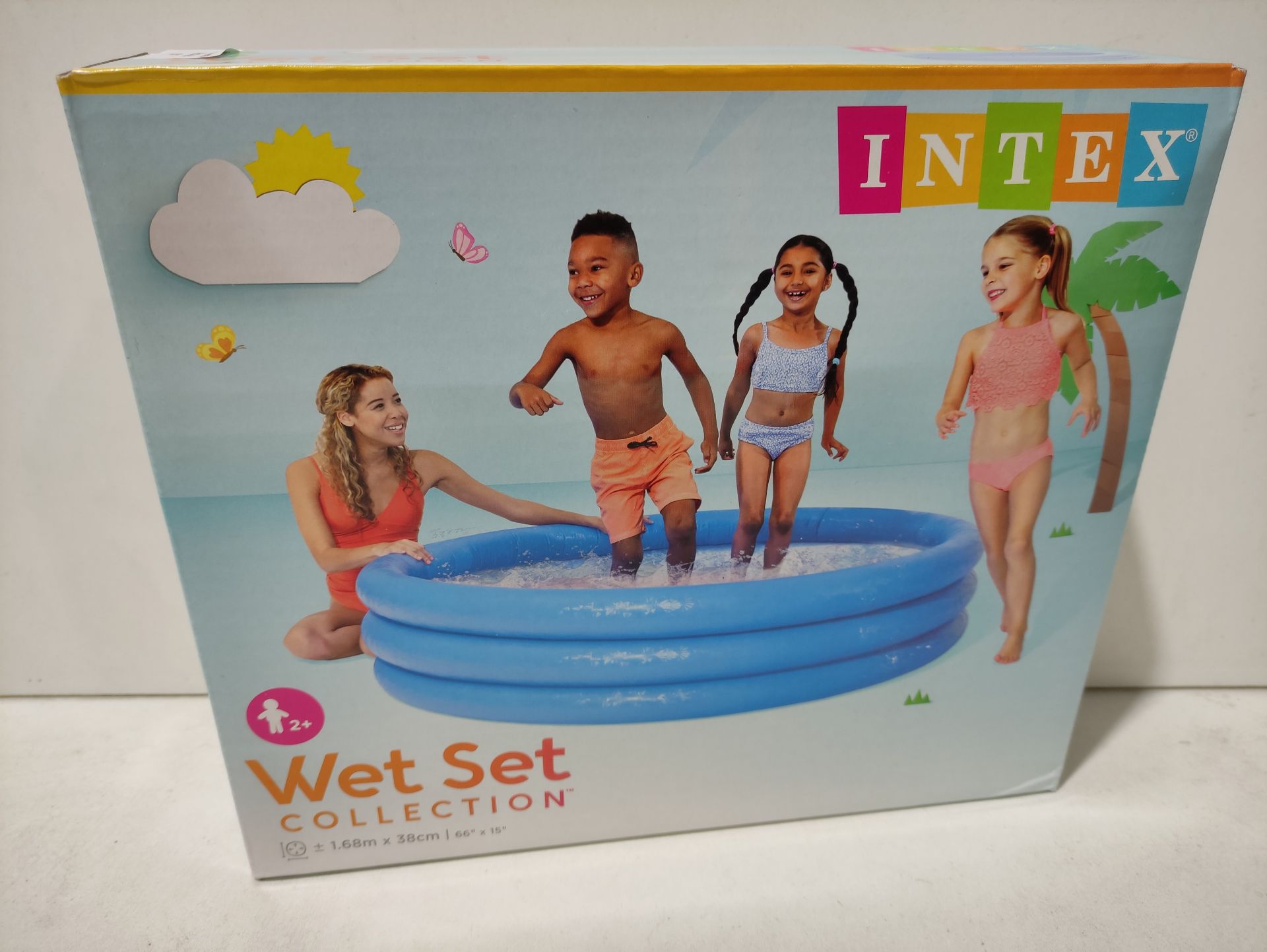 RRP £17.76 BRAND NEW STOCK Intex 58446NP Pool Inflatable Crystal Blue Vinyl 1.68mx 38cm - Image 2 of 2