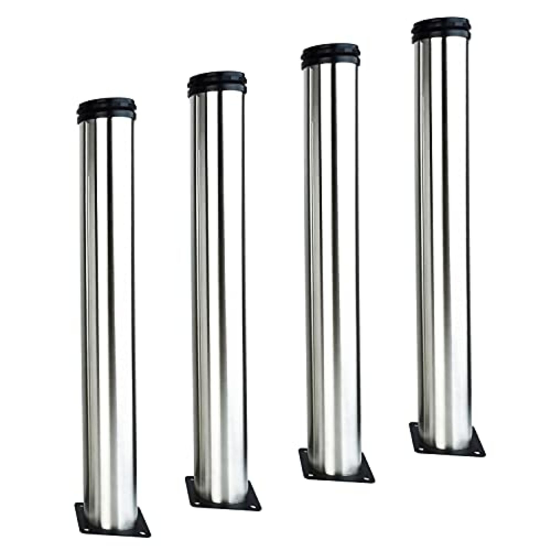 RRP £43.67 Qrity 4 Packs 450mm Adjustable Furniture Legs Stainless