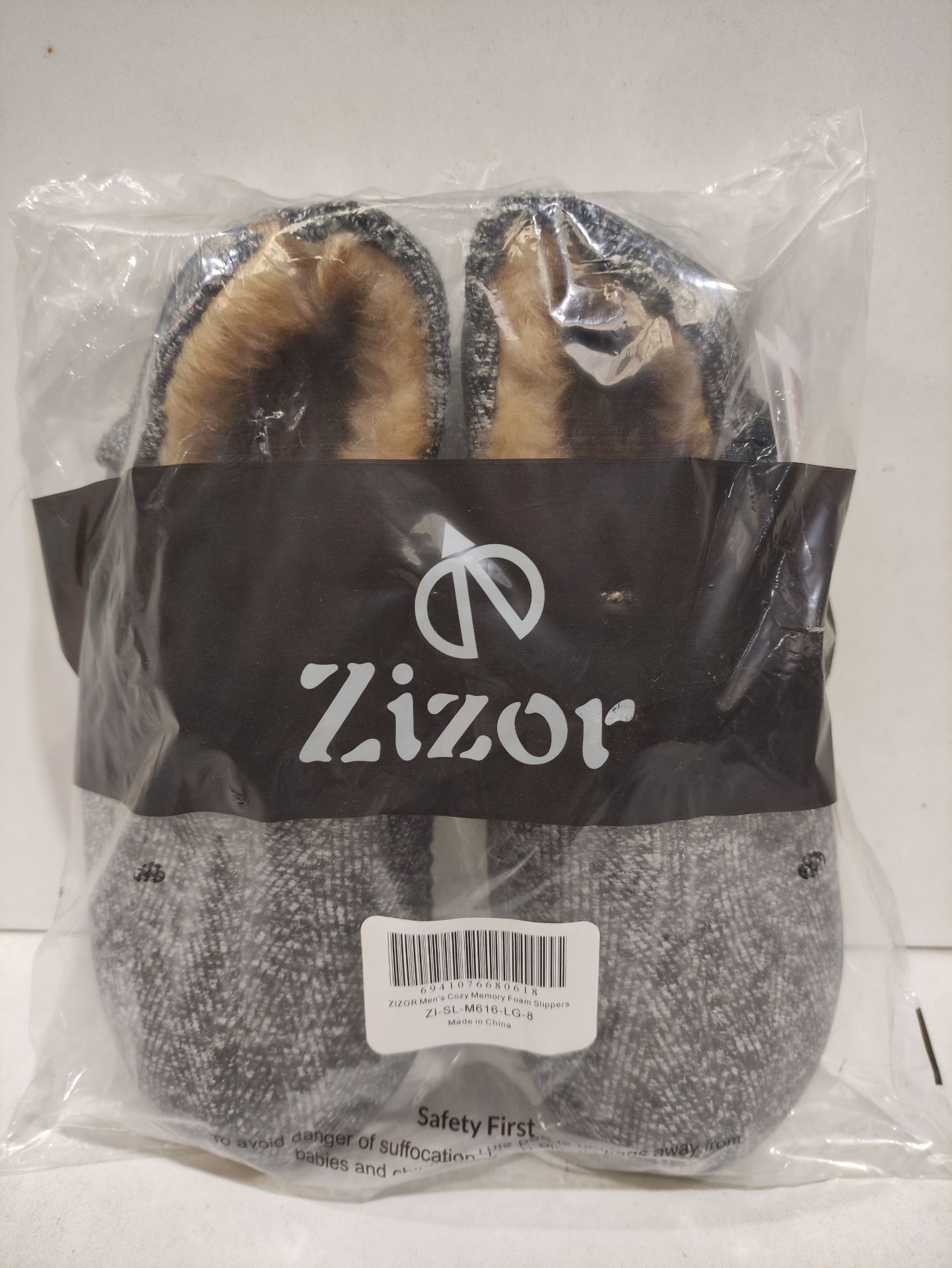 RRP £23.99 BRAND NEW STOCK Zizor Men's Cozy Memory Foam Slippers with Fleece Lining - Image 2 of 2