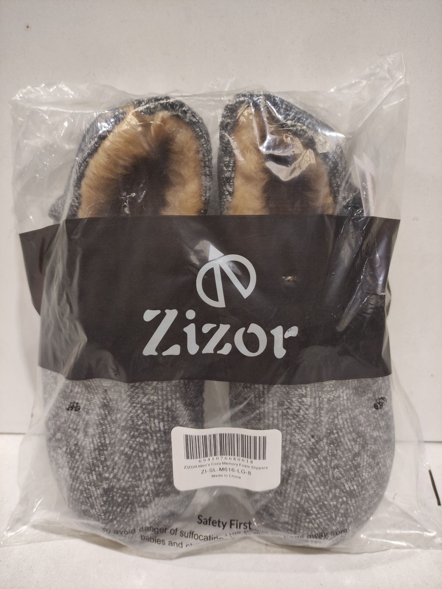 RRP £23.99 BRAND NEW STOCK Zizor Men's Cozy Memory Foam Slippers with Fleece Lining - Image 2 of 2