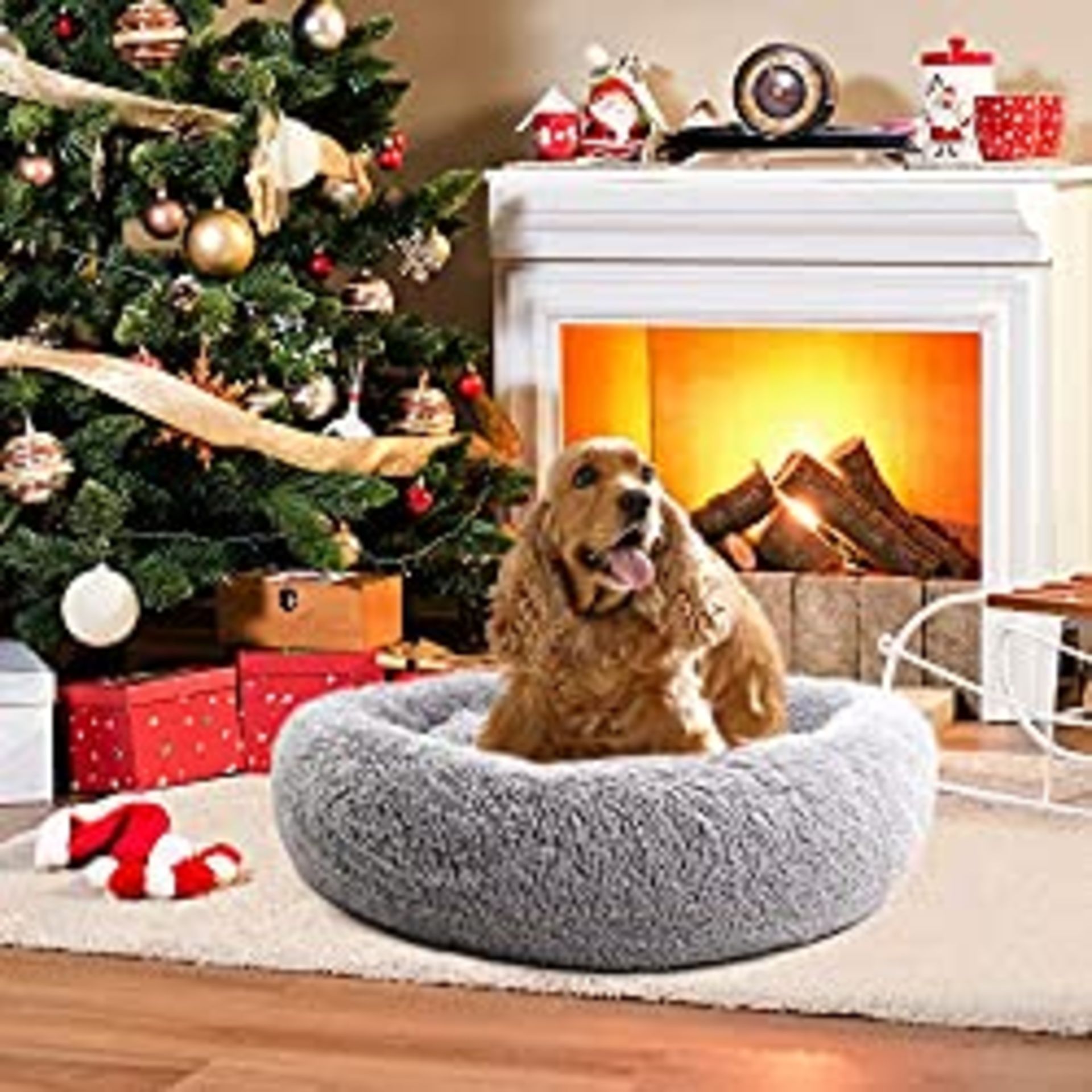 RRP £24.55 Pet Prime Soft Round Dog Bed Donut Dog Bed Luxurious