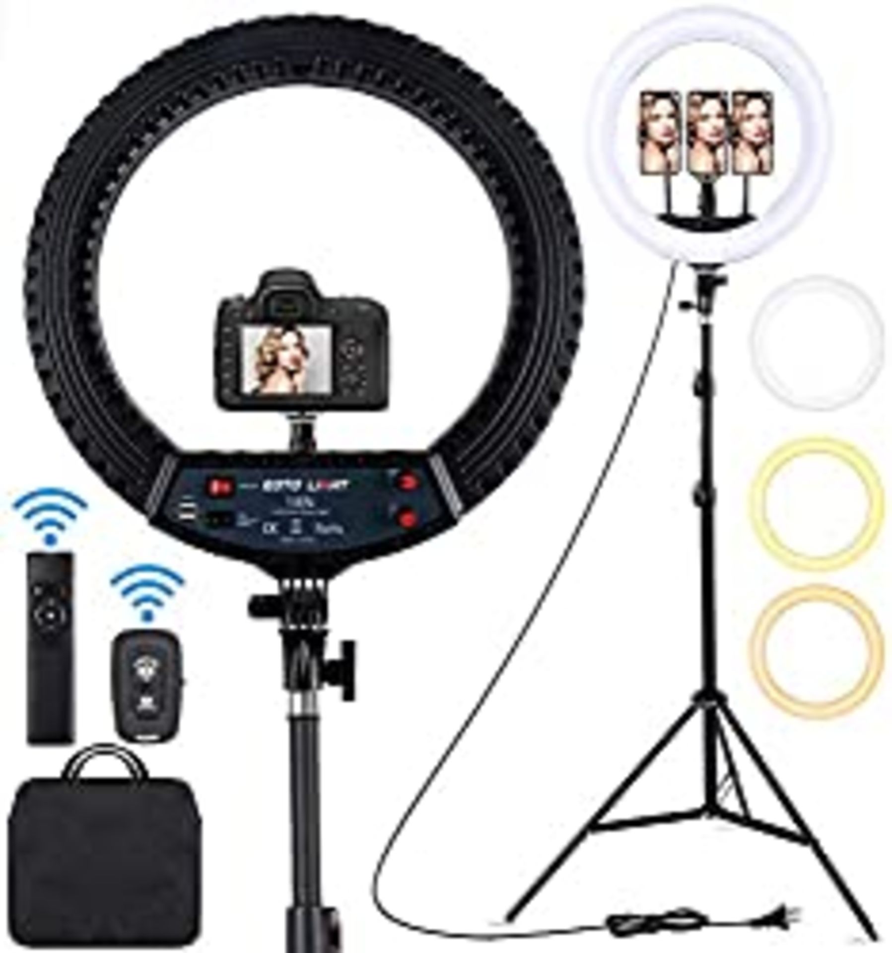 RRP £121.94 18 inch LED Ring Light with Tripod Stand Dimmable Makeup