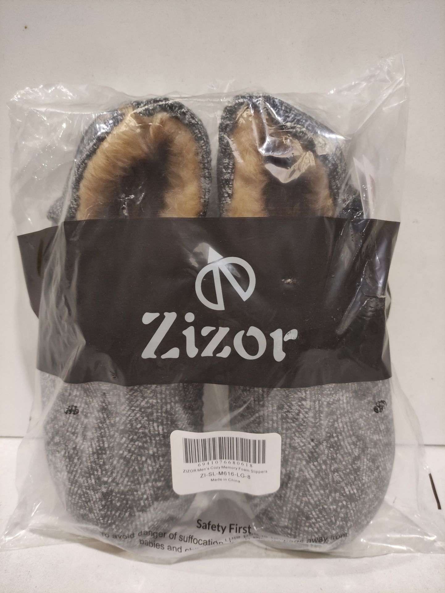 RRP £23.99 BRAND NEW STOCK Zizor Men's Cozy Memory Foam Slippers with Fleece Lining - Image 2 of 2