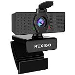 RRP £31.50 NexiGo N60 1080P Webcam with Microphone