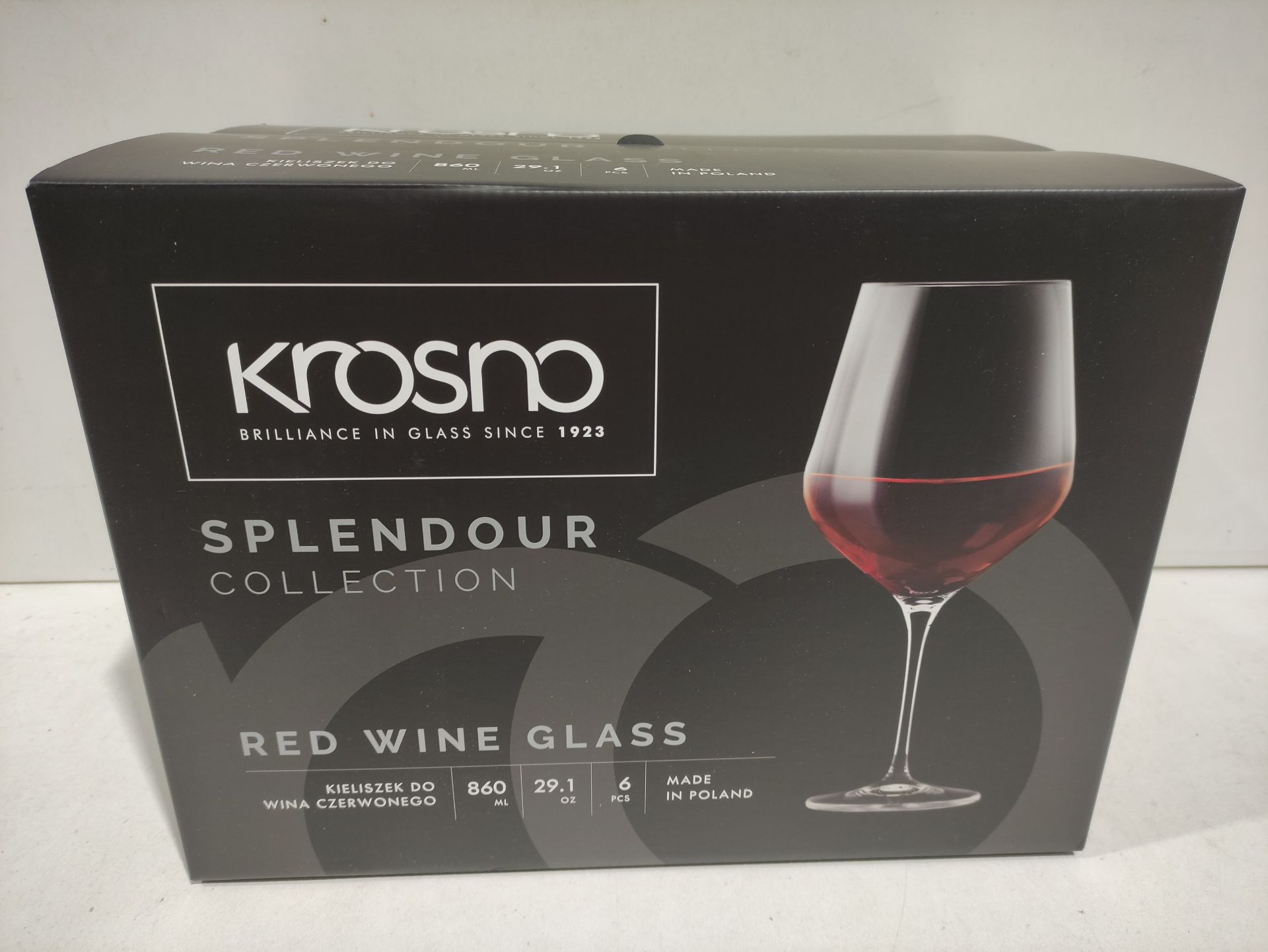 RRP £40.67 BRAND NEW STOCK Krosno Large Red Wine Glasses Set of 6 | 860 ML | White - Image 2 of 2