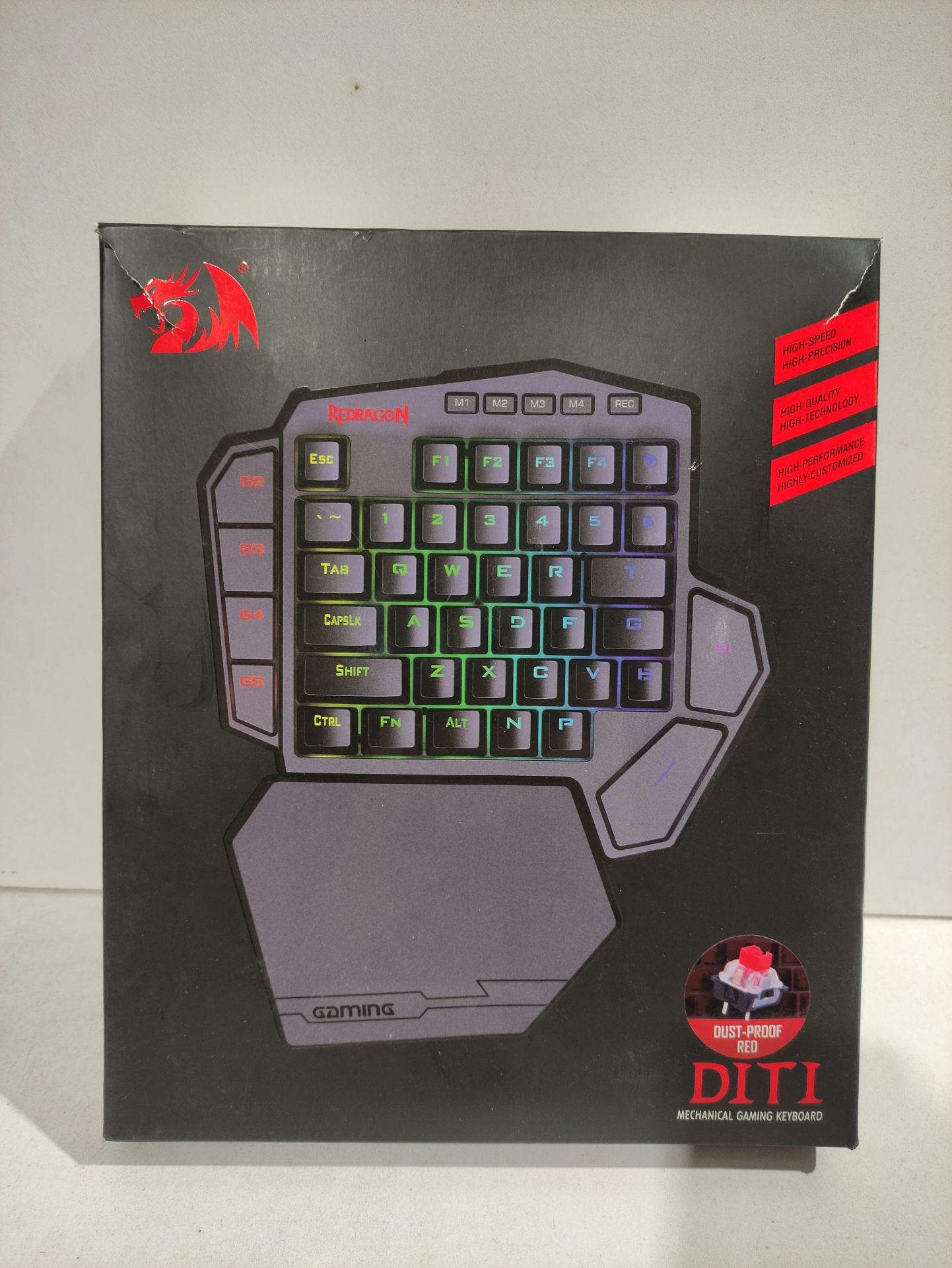 RRP £50.09 Redragon K585 DITI One-Handed RGB Mechanical Gaming Keyboard - Image 2 of 2