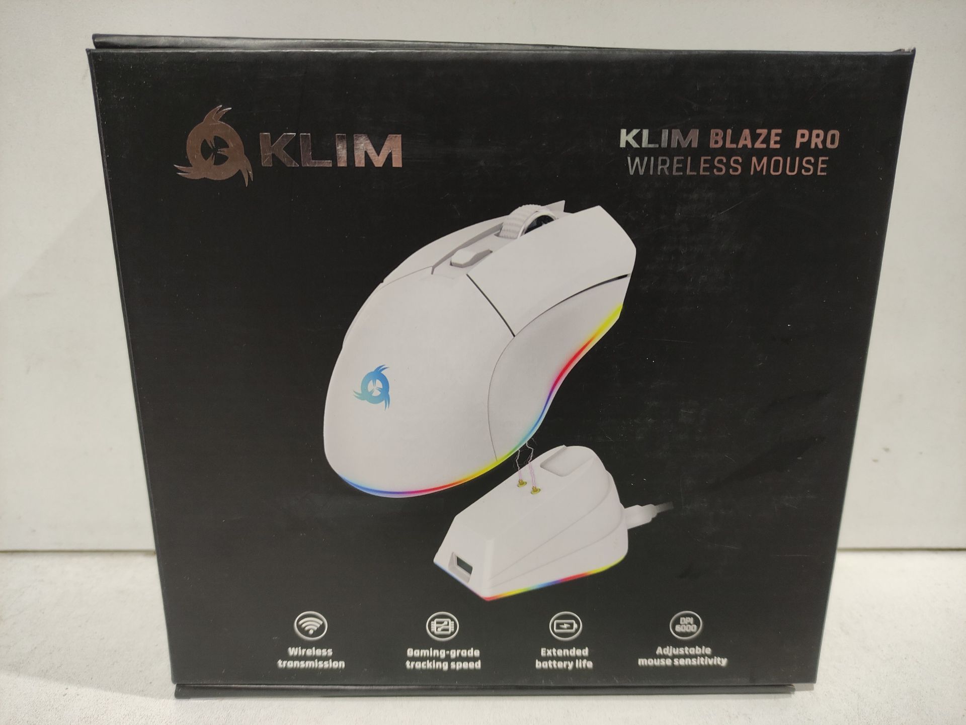 RRP £49.38 KLIM Blaze Pro RGB Rechargeable Wireless Gaming Mouse - Image 2 of 2
