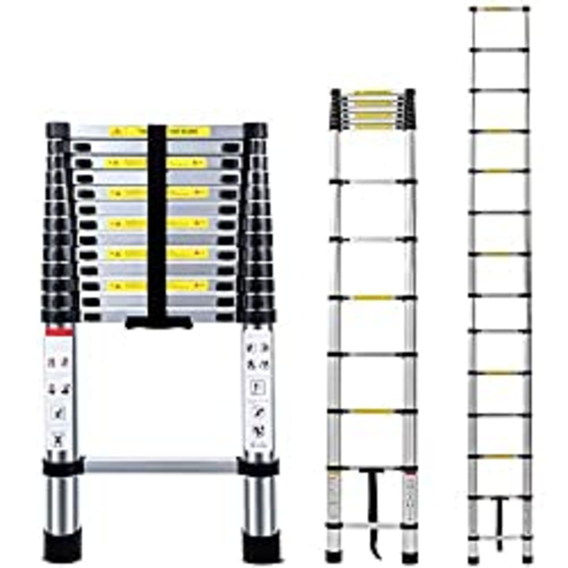 RRP £104.40 Jason Telescopic Ladder 13.5FT | 4.1M Max Load 330lbs