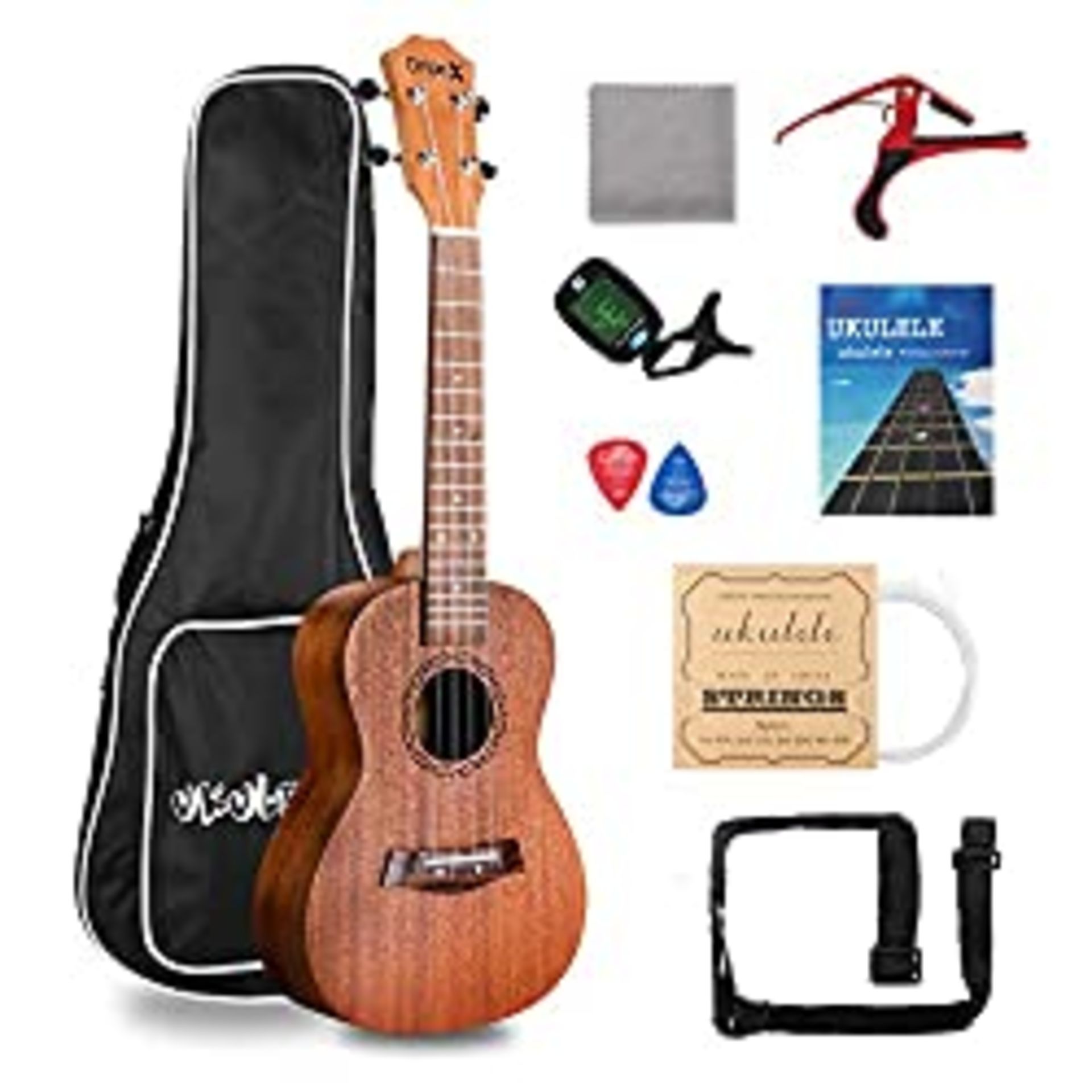 RRP £41.30 Dripex Concert Ukulele 23 Inch Ukulele with Beginner Kit (Ukulele Bag