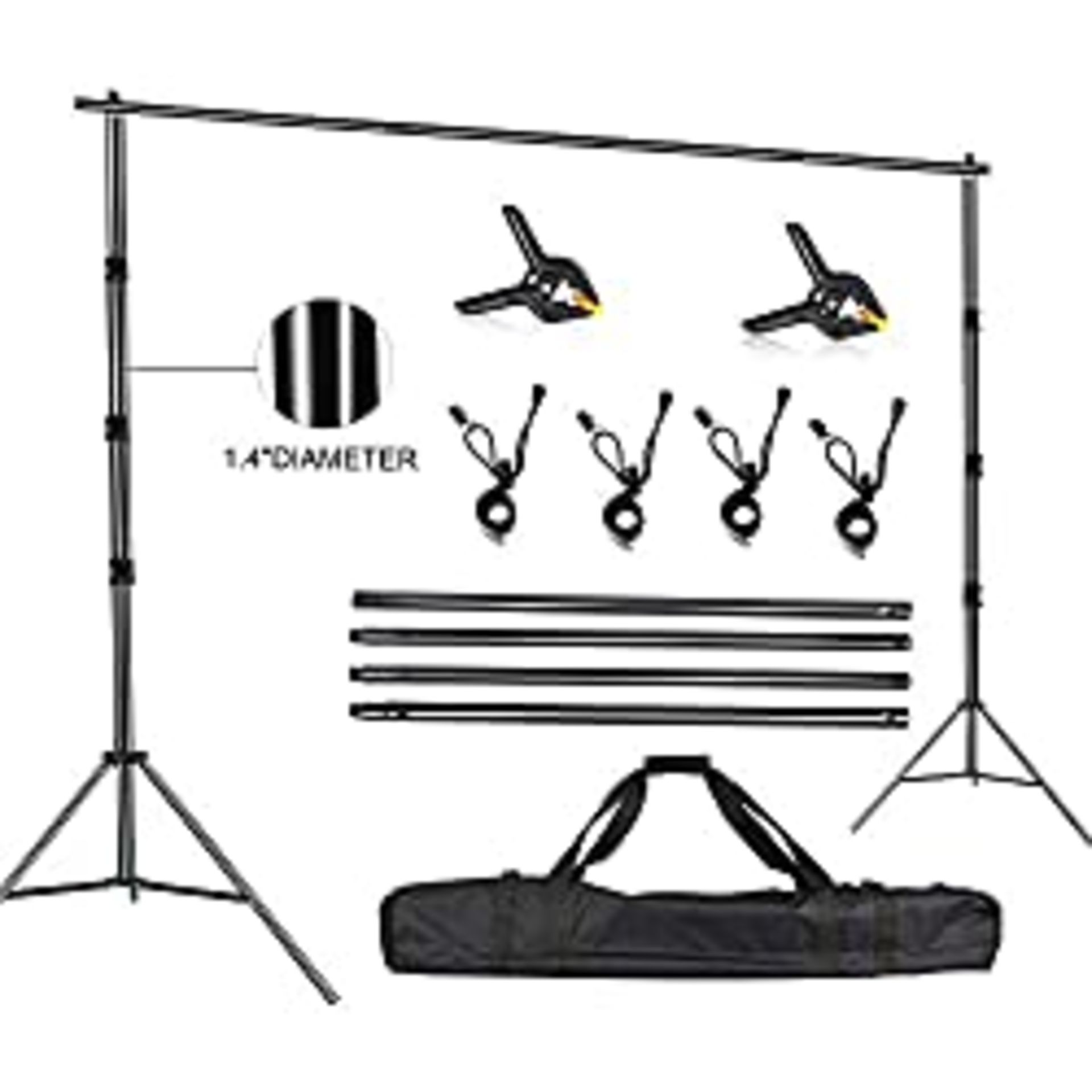 RRP £75.92 FUDESY Photo Video Studio 3 x 3M/10 x 10Ft Heavy Duty Adjustable Backdrop Stand