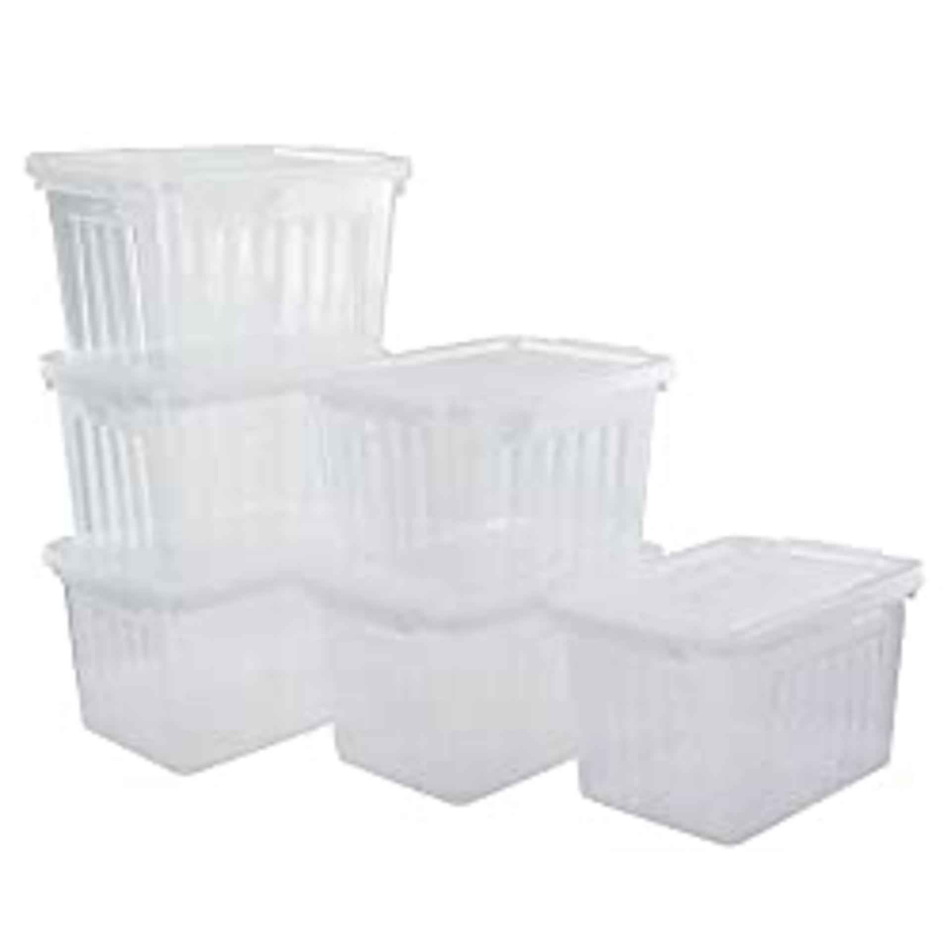RRP £42.25 Parlynies Set of 6 Plastic Storage Box with lid