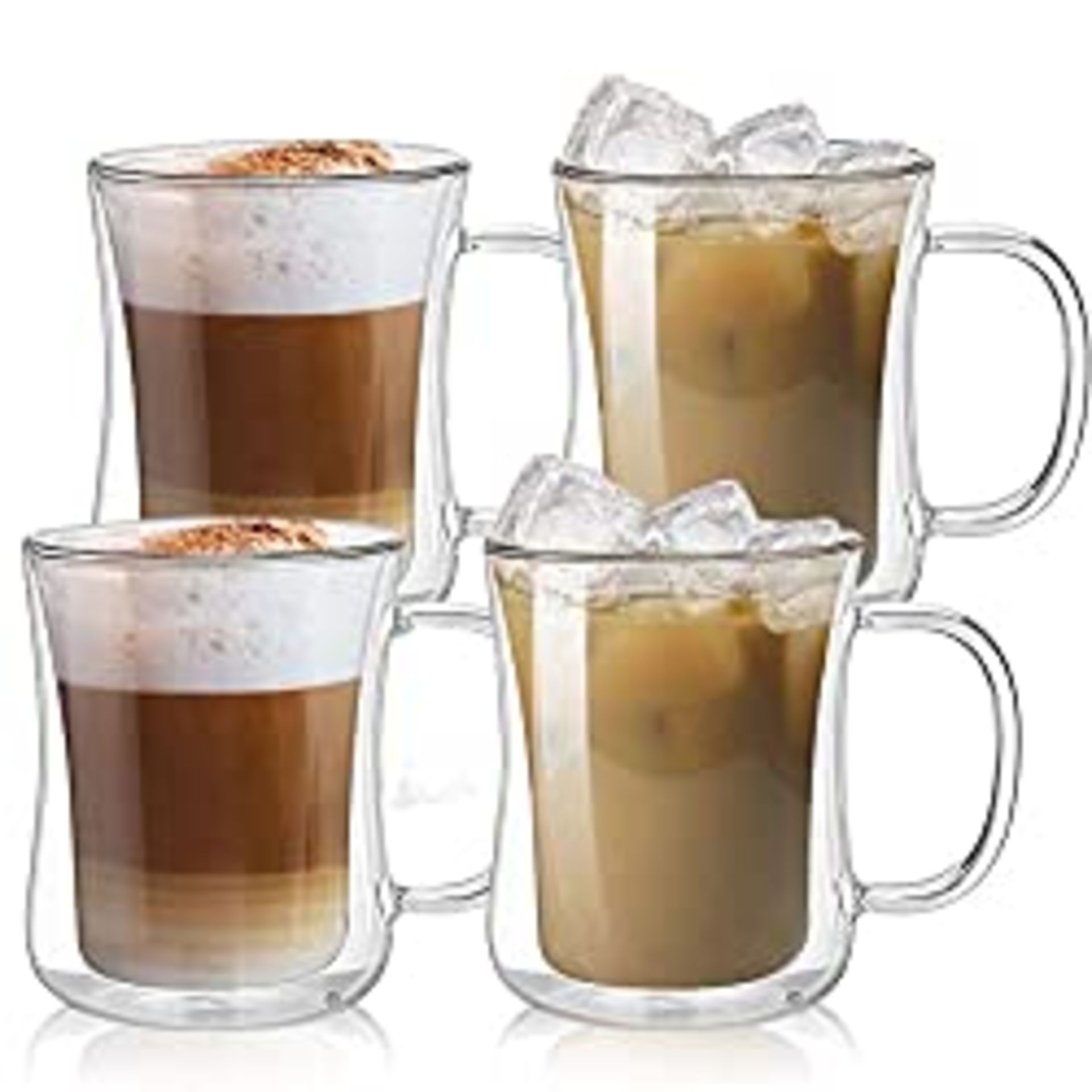 RRP £14.50 KOCAWIS Coffee Cup Set of 2 Lightweight Heat Resistant