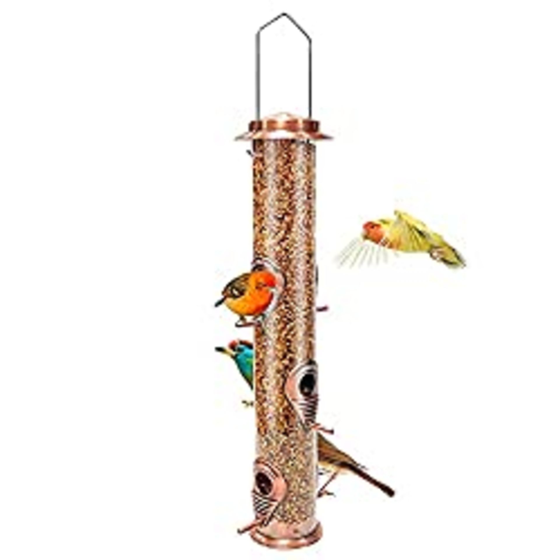 RRP £22.20 Urban Deco Metal Bird Feeder Tube Hanging Feeders Wild