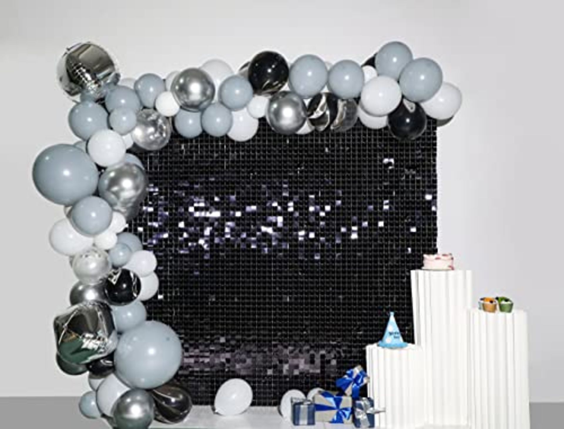 RRP £136.56 Kate Black Sequin Decoration for Birthday Party Punk