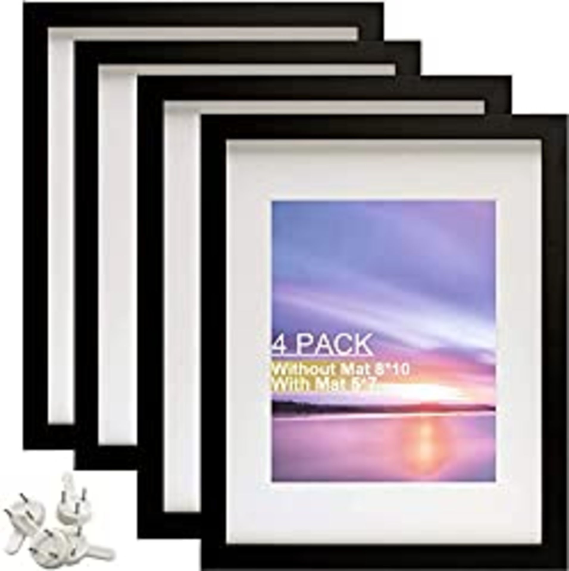 RRP £20.09 8x10 Picture Frame 4 Pack Black