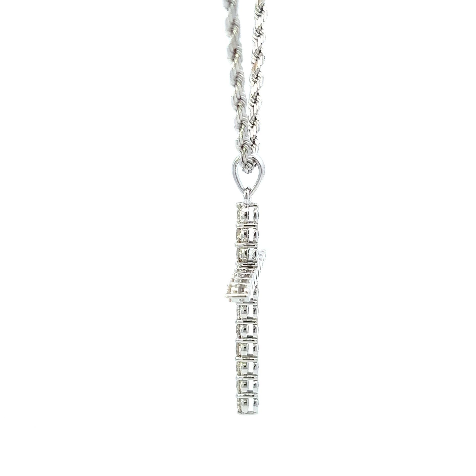 RRP-£7200.00 18K WHITE GOLD PENDENT SET WITH NINETEEN ROUND BRILLIANT CUT NATURAL DIAMONDS, TOTAL DI - Image 2 of 4