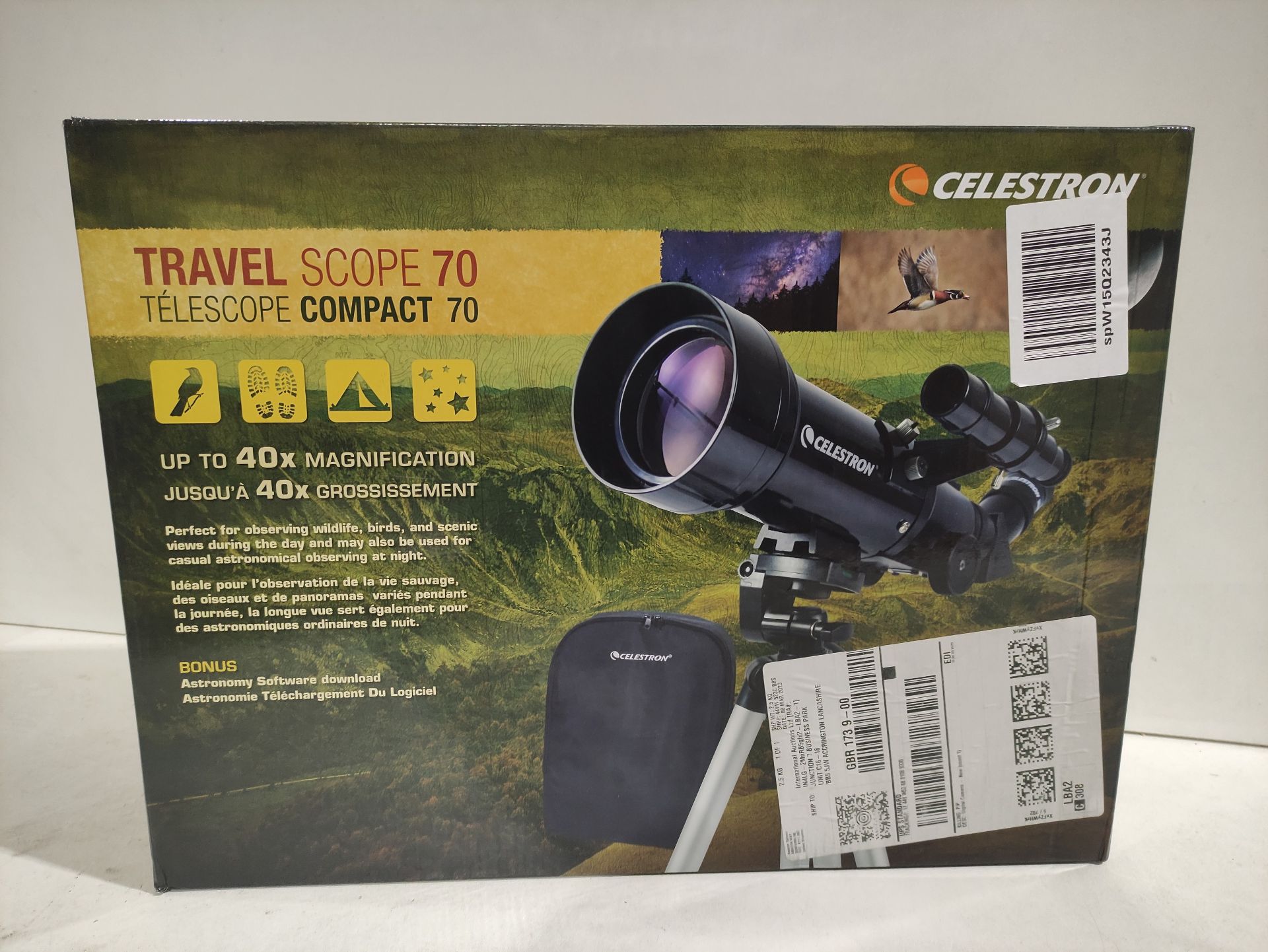 RRP £110.55 Celestron 21035 Travel Scope 70 Portable Refractor Telescope Kit with Backpack - Image 2 of 2