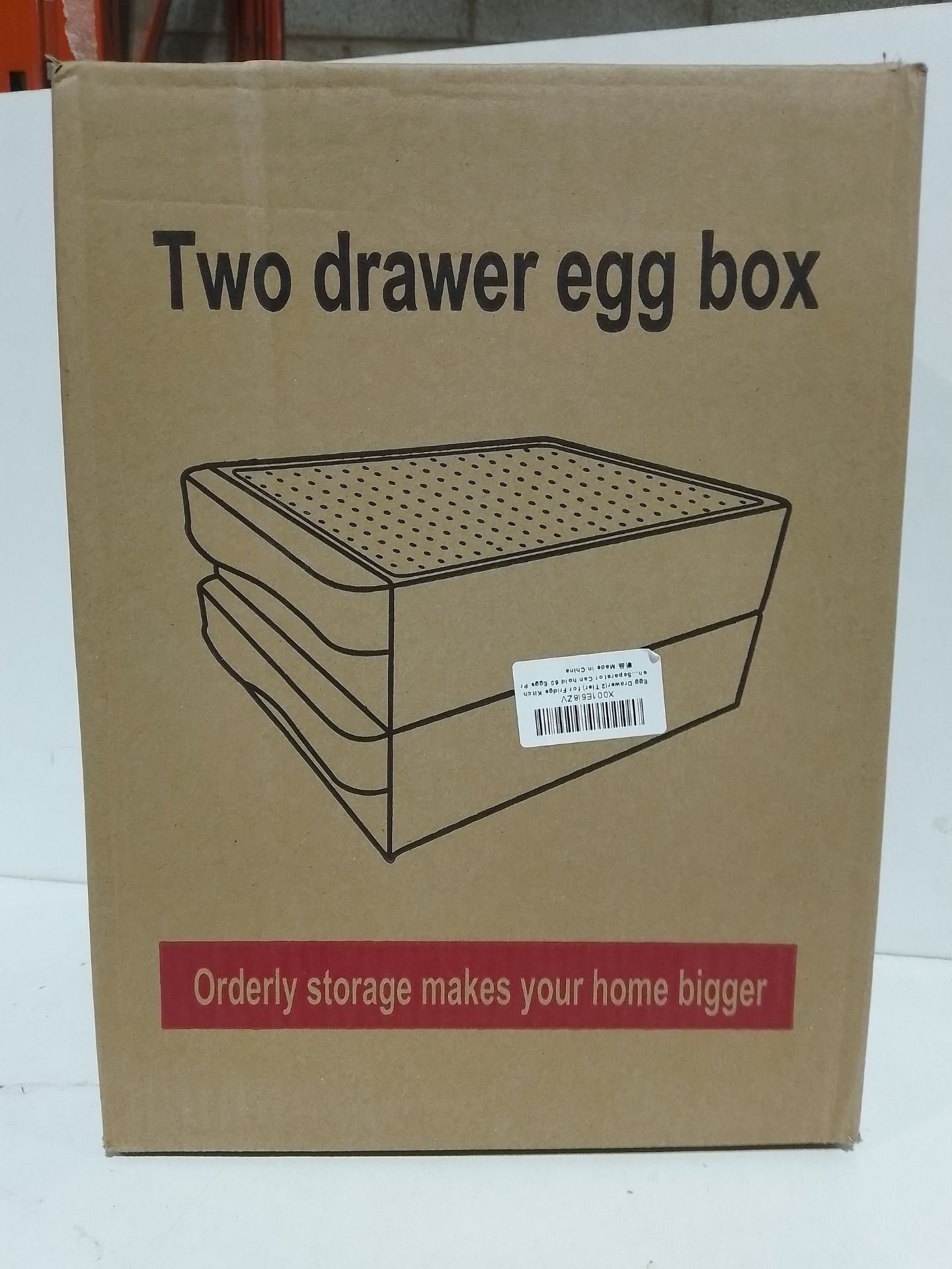 RRP £13.40 BRAND NEW STOCK Egg Drawer(2 Tier) for Fridge Kitchen Semi-transparent With Whisk - Image 2 of 2