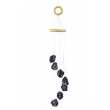 RRP £20.09 BRAND NEW STOCK Natural Amethyst Wind Chime Rough Raw Stone Memorial