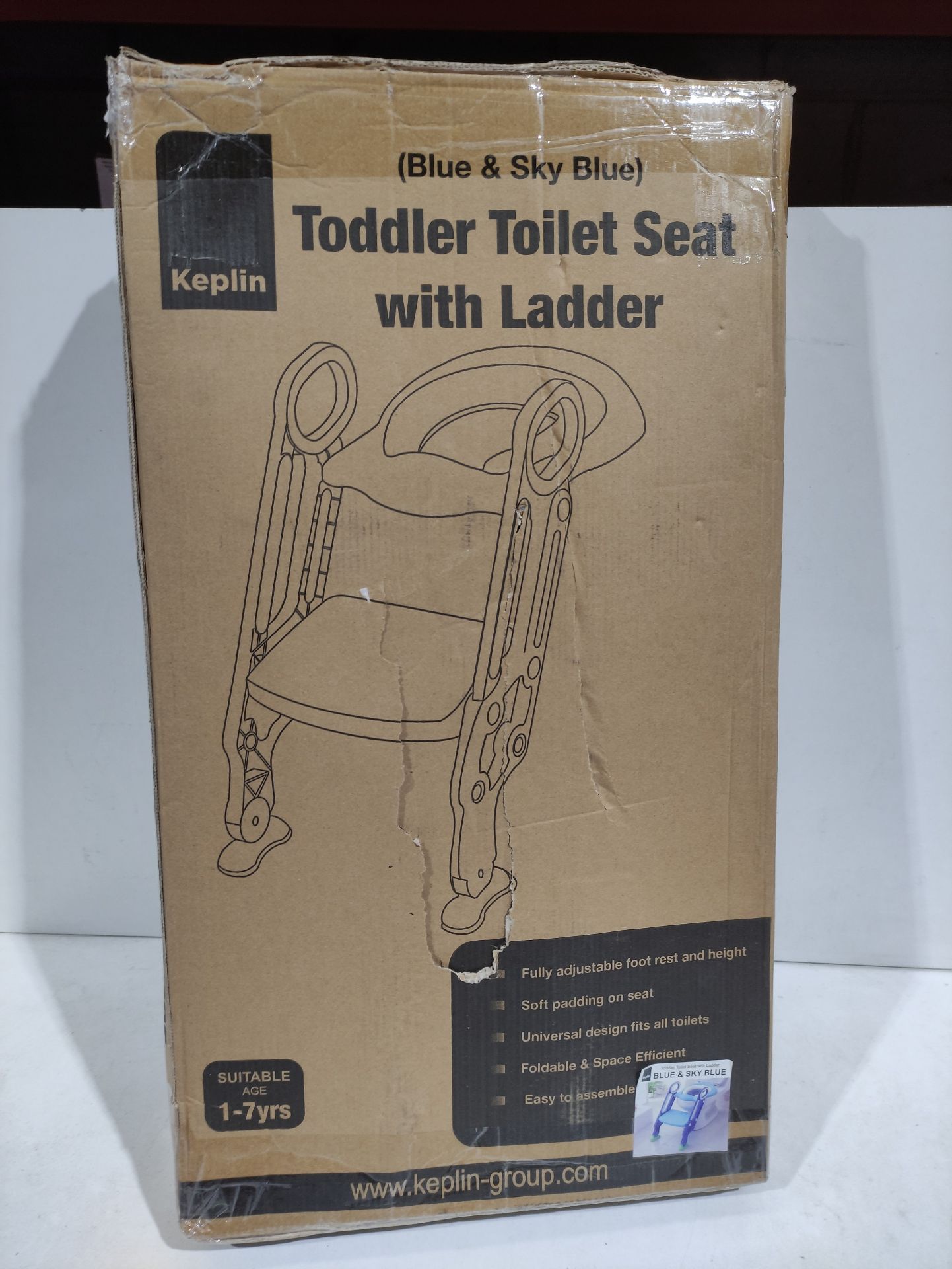 RRP £24.37 KEPLIN Toddler Toilet Training Seat Ladder with Sturdy - Image 2 of 2