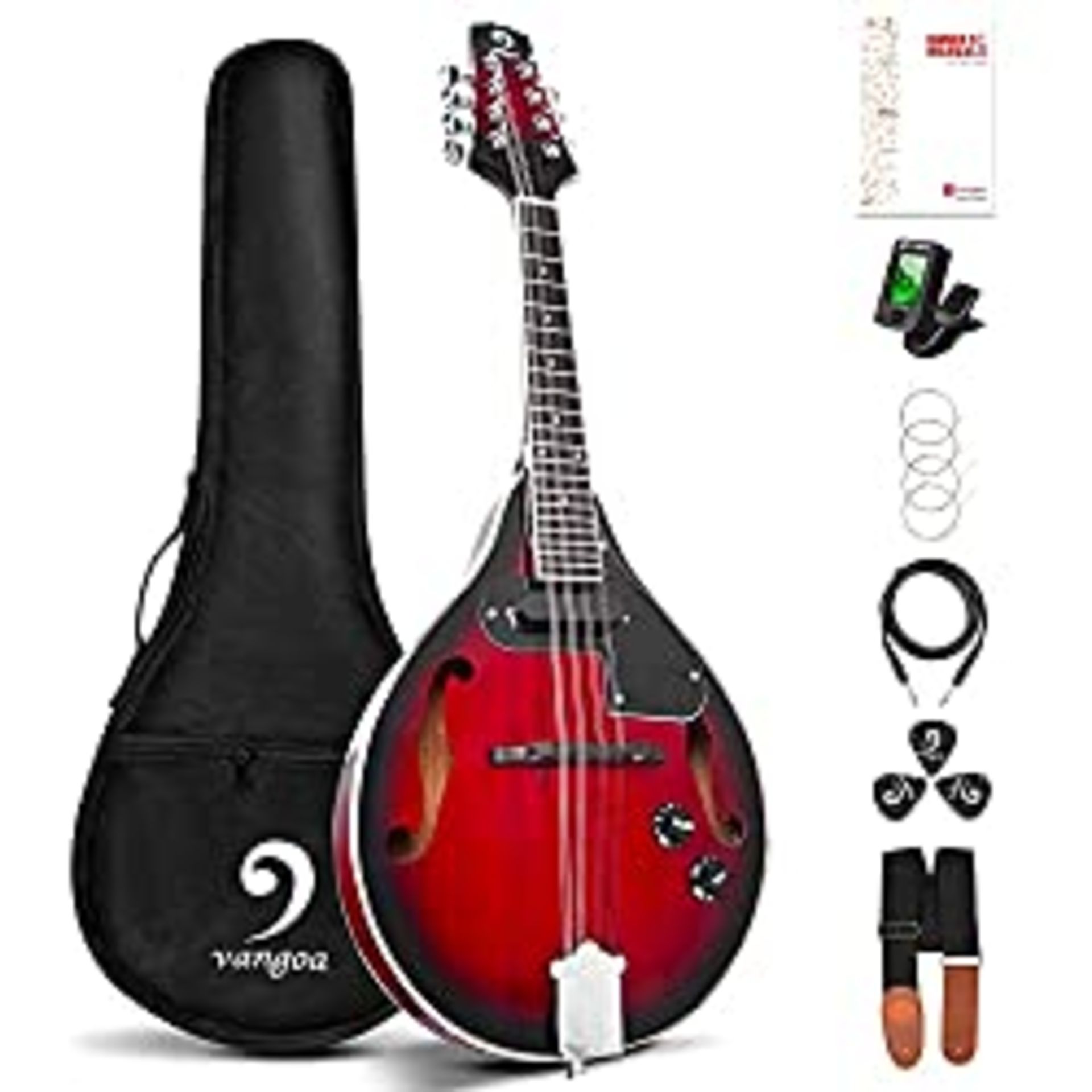 RRP £106.73 BRAND NEW STOCK Vangoa A Style Mandolin Acoustic Electric Mandolins