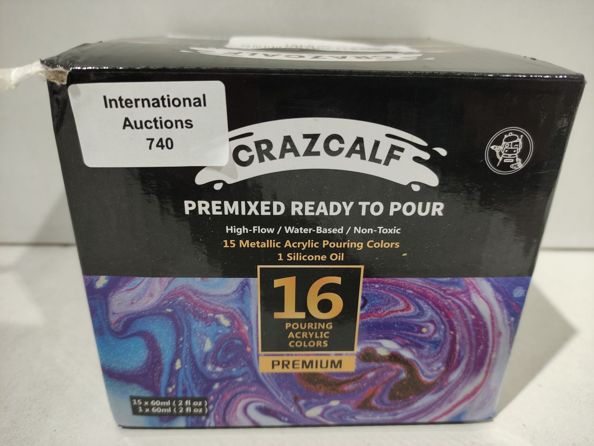 RRP £20.09 CrazCalf Metallic Acrylic Pouring Paint - Image 2 of 2